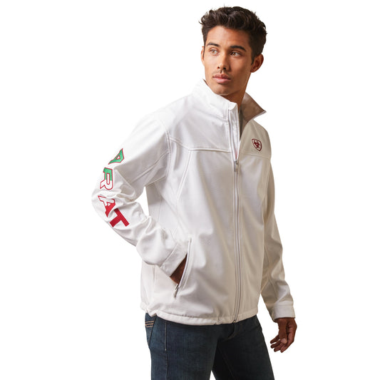 Ariat Men White Softshell Mexico Jacket