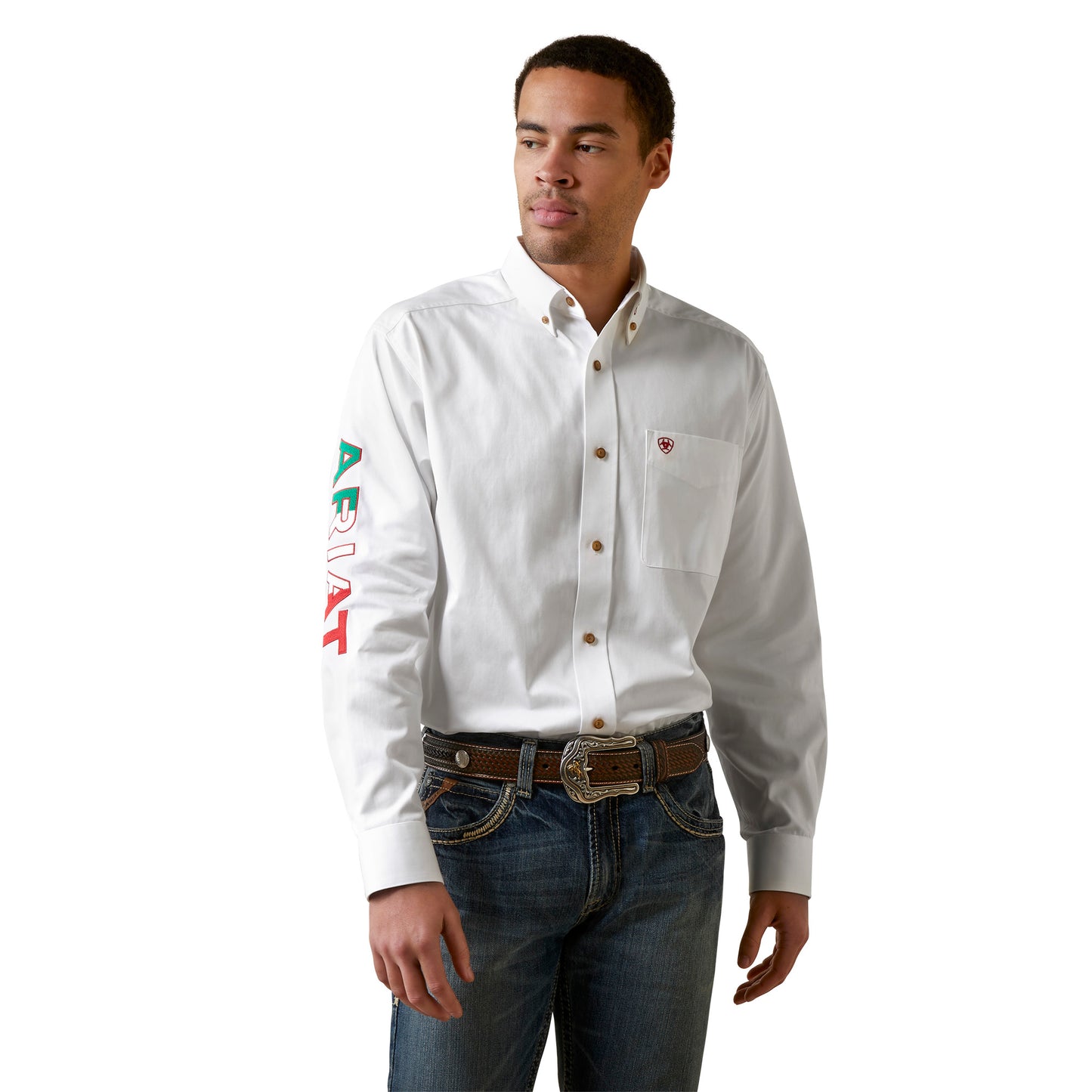 Ariat Men Team Logo Twill Classic Fit Shirt
