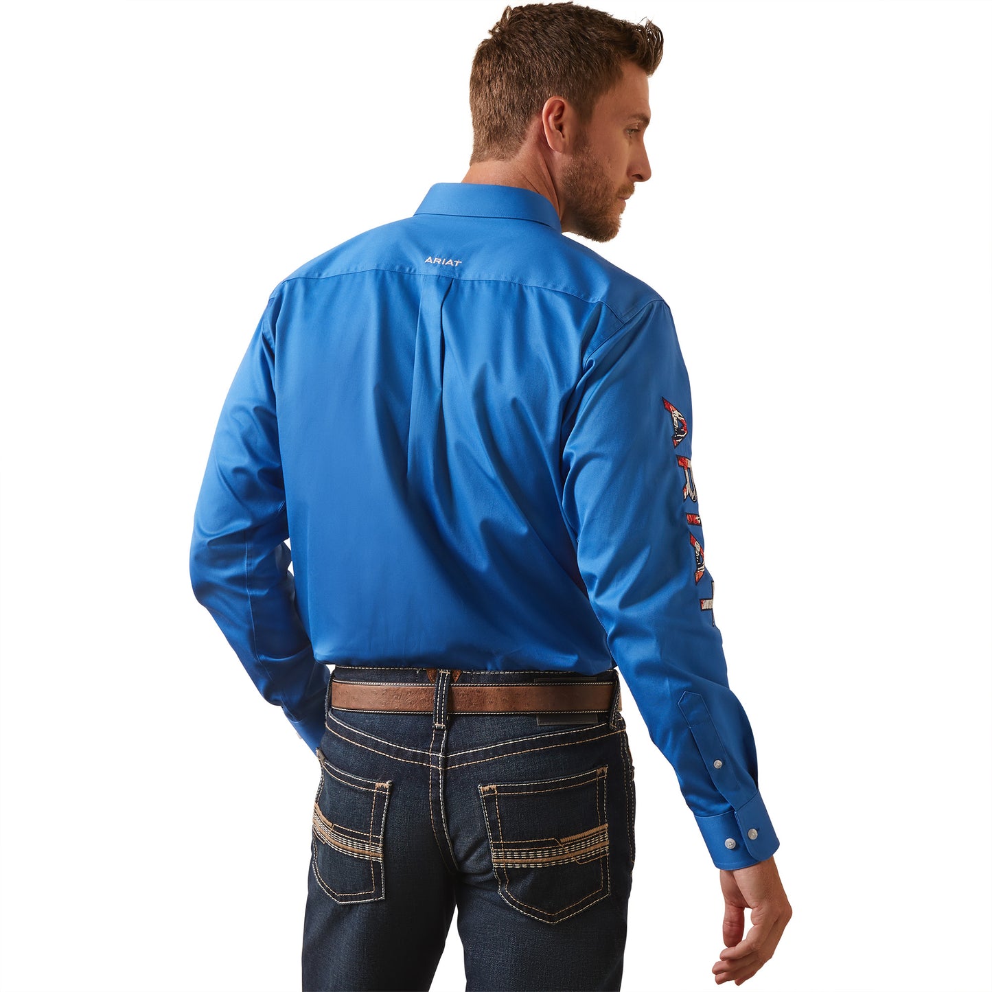 Ariat Men Team Logo Twill Fitted Shirt