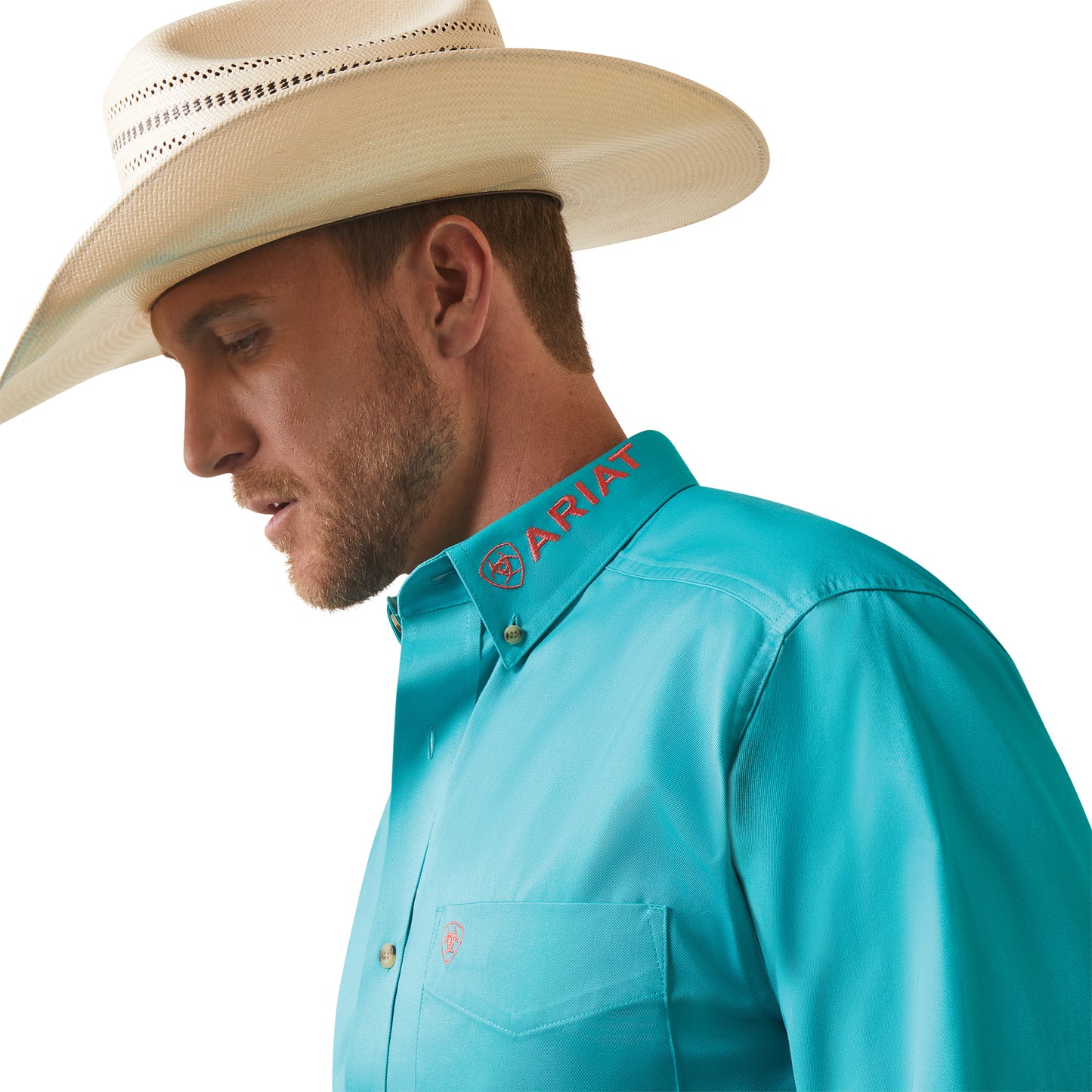 Ariat Men Team Logo Twill Fitted Shirt