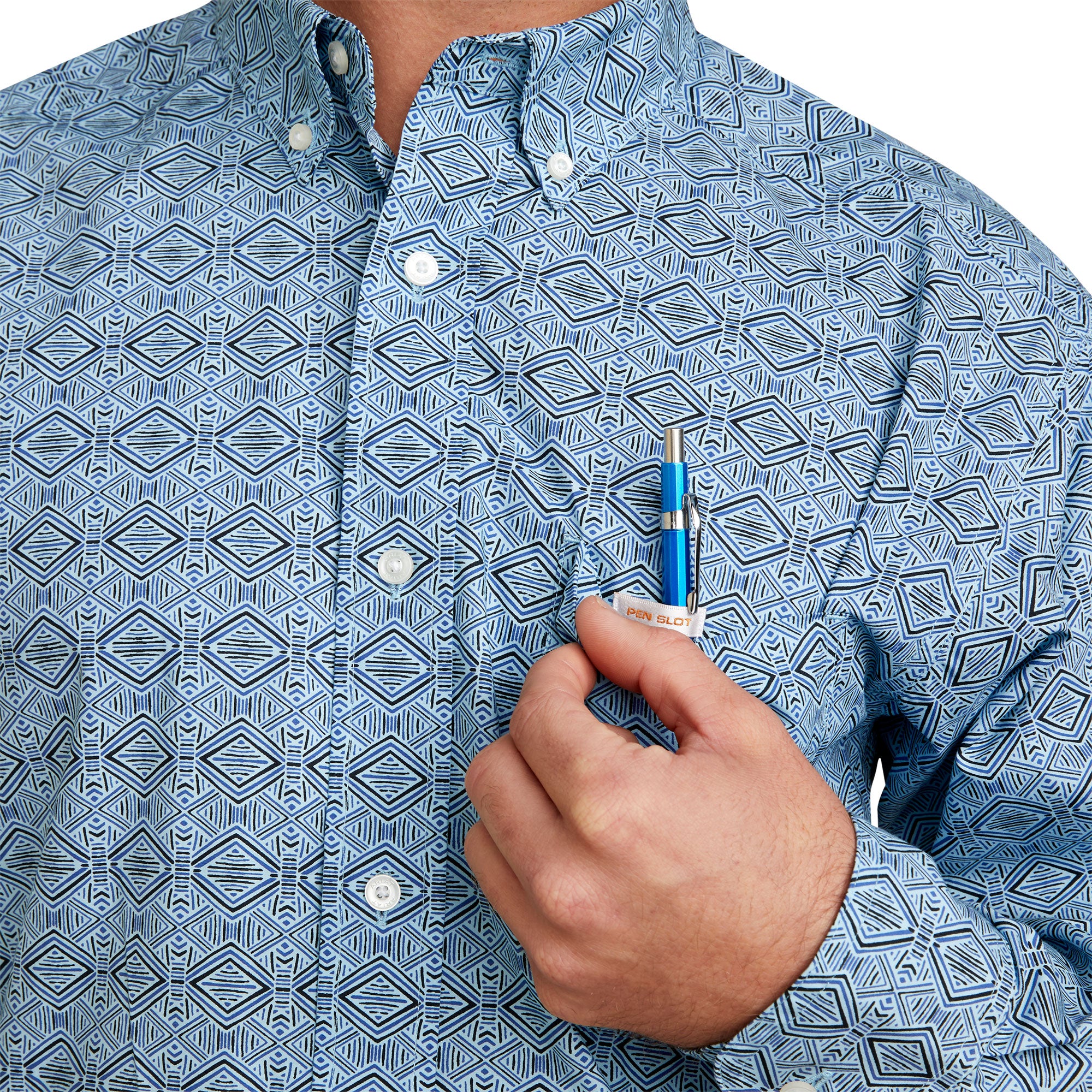 Ariat MN White/Black Shirt 10043636