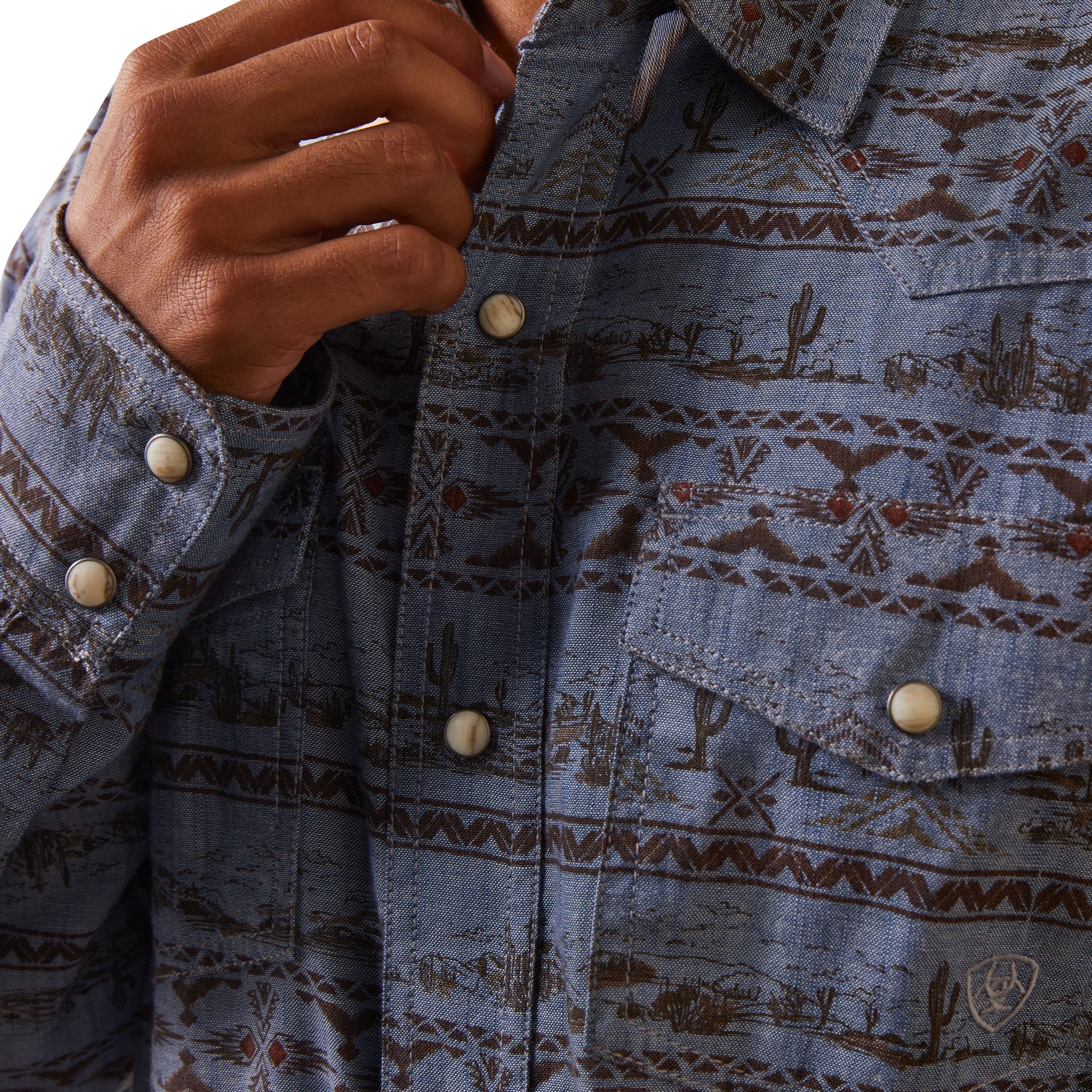 Ariat MN Dusty Green Chambray Shirt 10043892