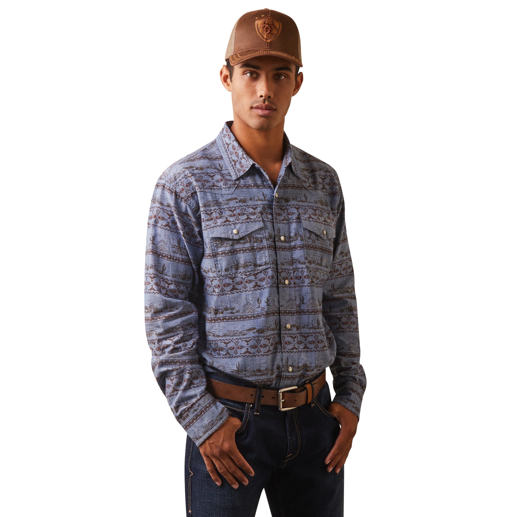 Ariat MN Dusty Green Chambray Shirt 10043892