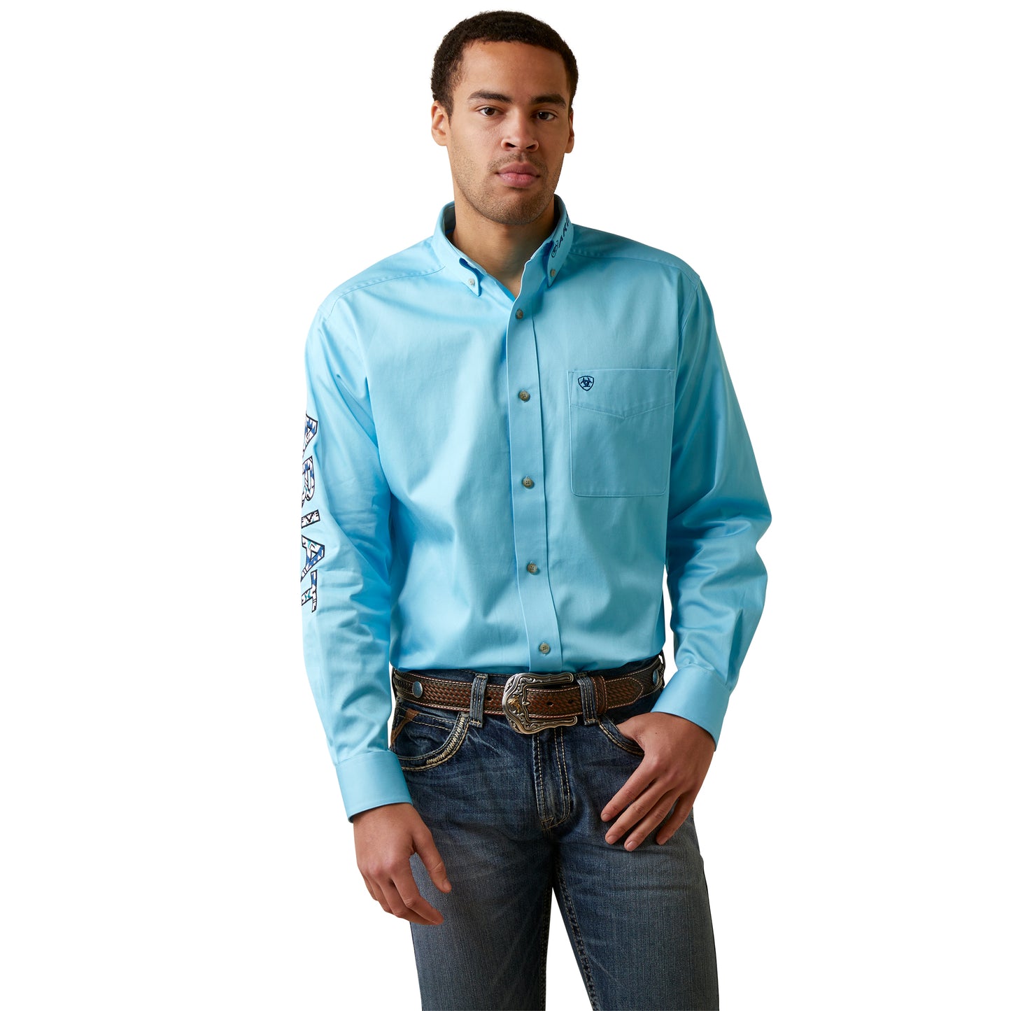 Ariat Men Team Logo Twill Classic Fit Shirt