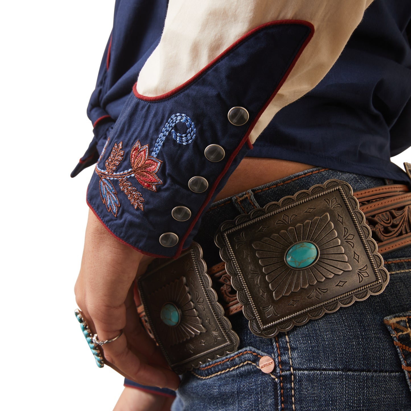 Ariat WMN Navy/ButterCream Shirt 10043688