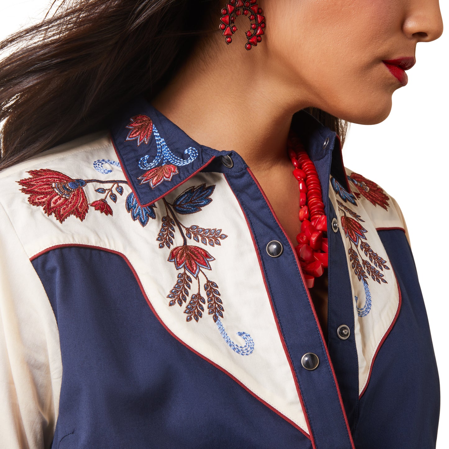 Ariat WMN Navy/ButterCream Shirt 10043688