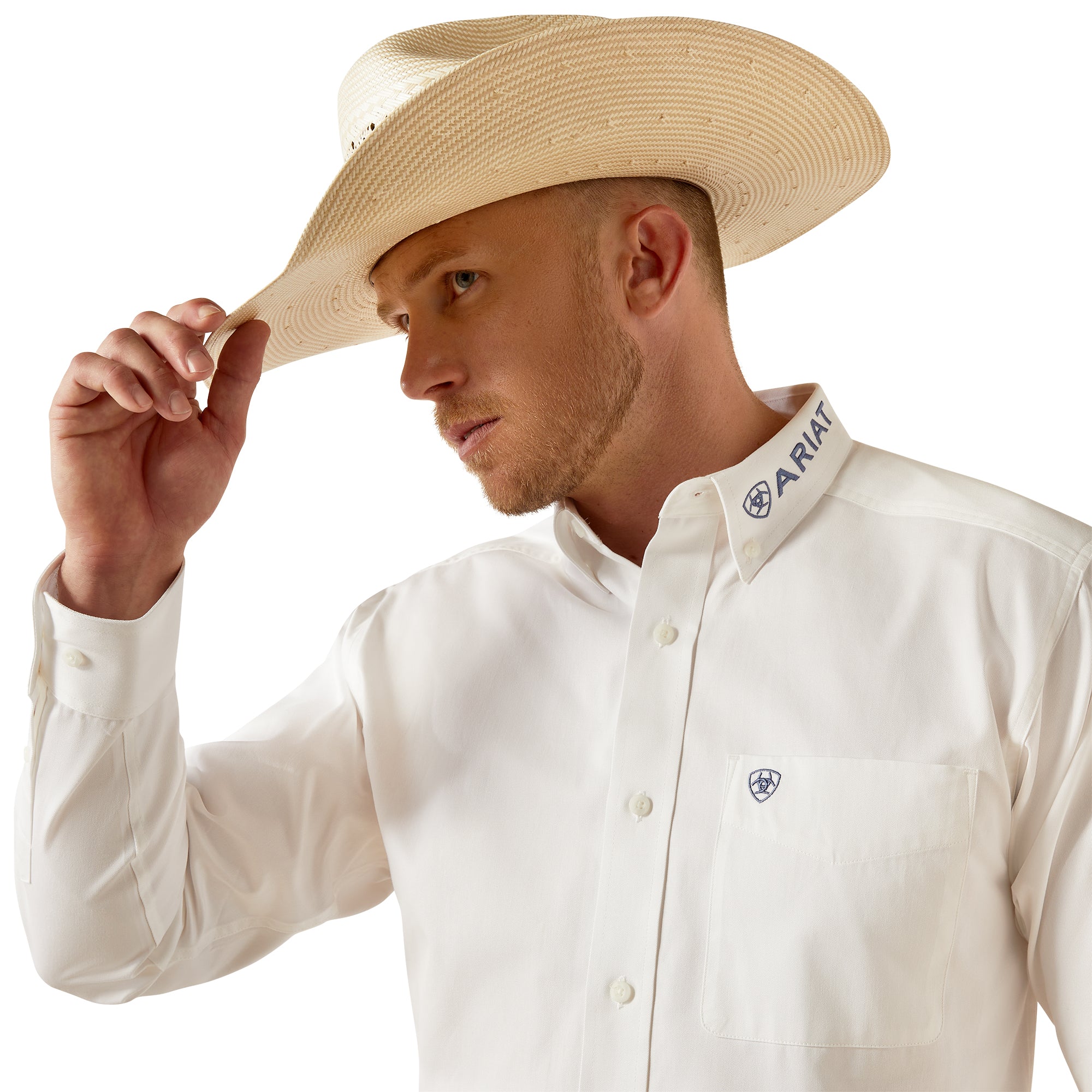 Ariat Men Team Logo Twill LS Shirt 10055286