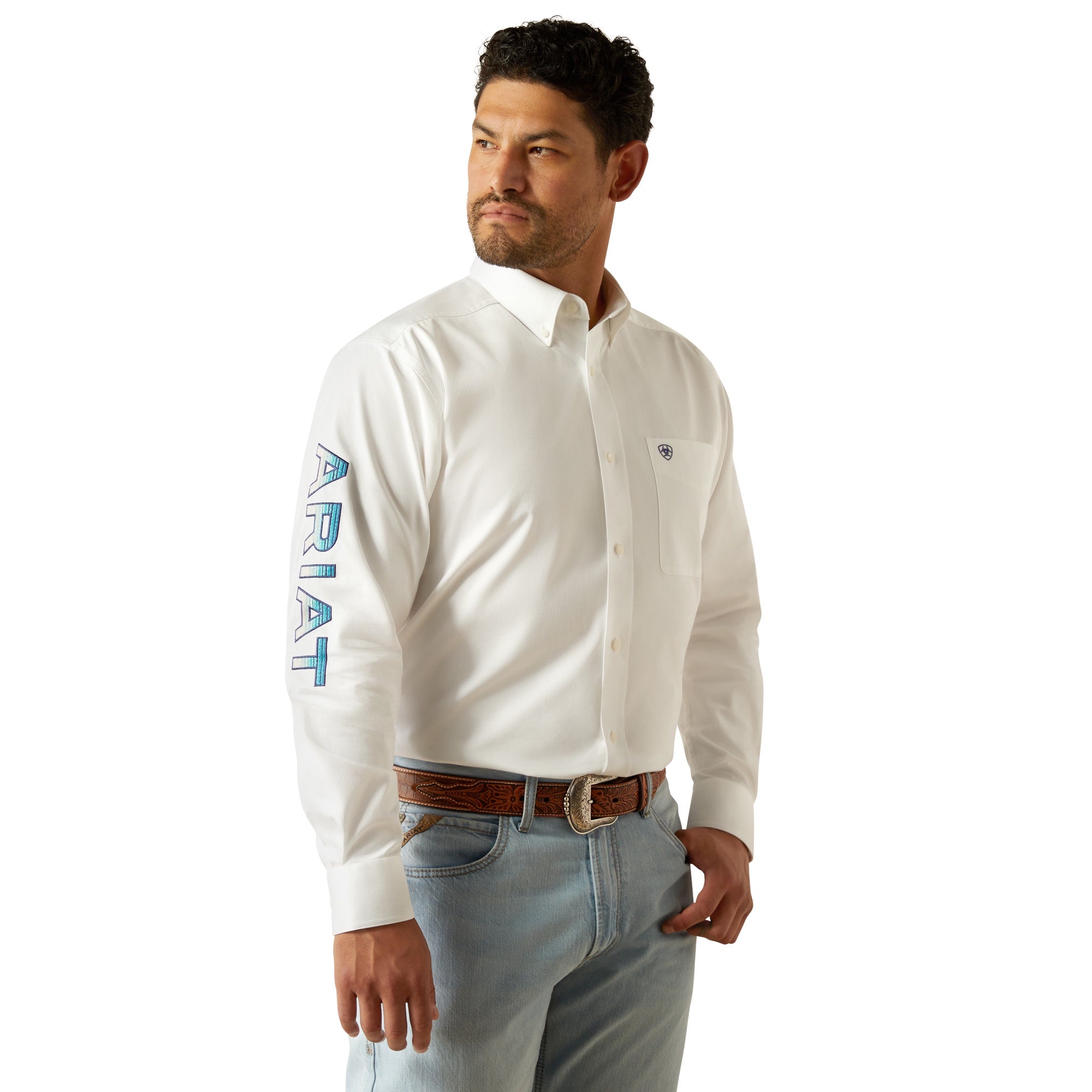 Ariat MN Team Logo Twill LS Shirt 10059132