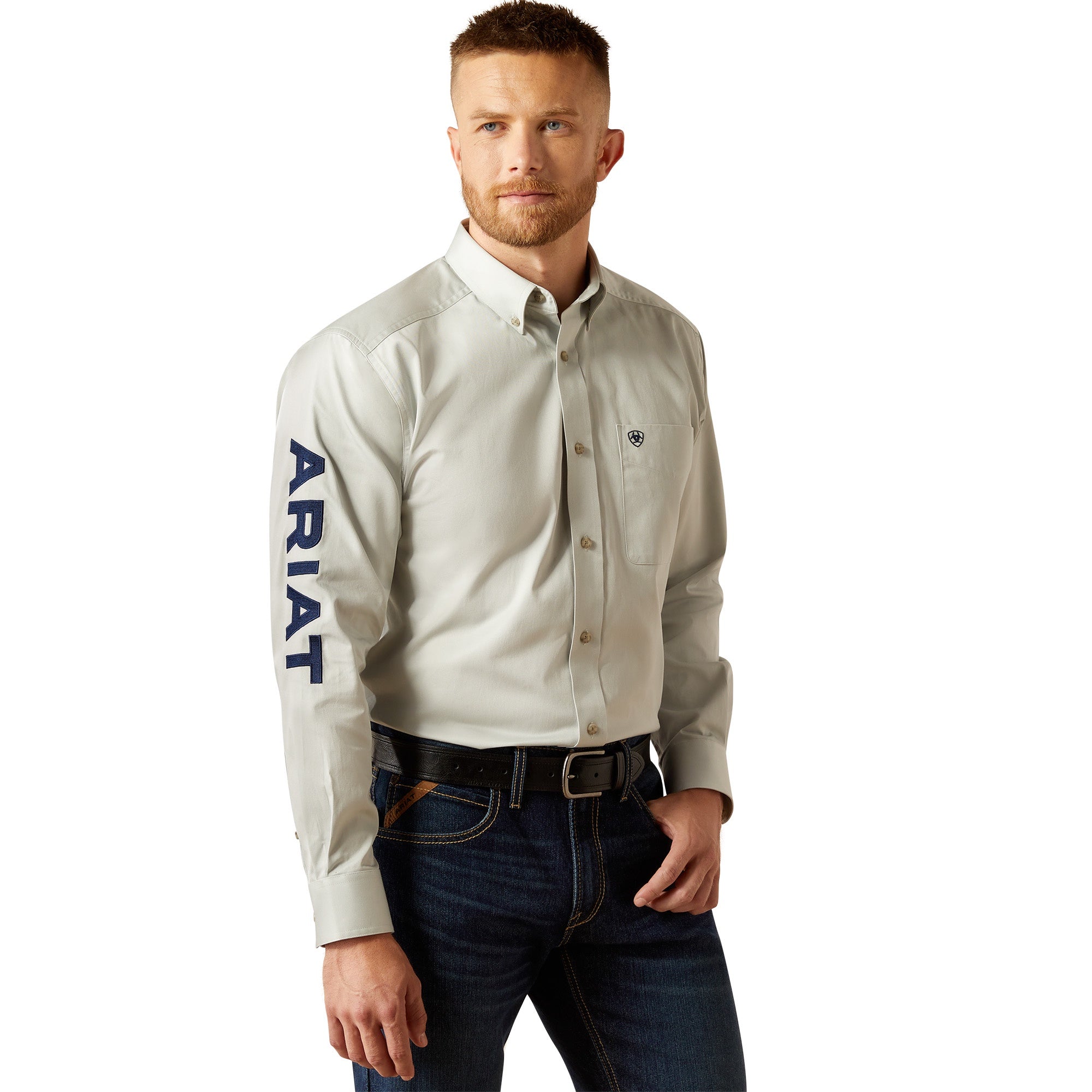 Ariat MN Team Logo Twill Classic Fit LS Shirt 10059133