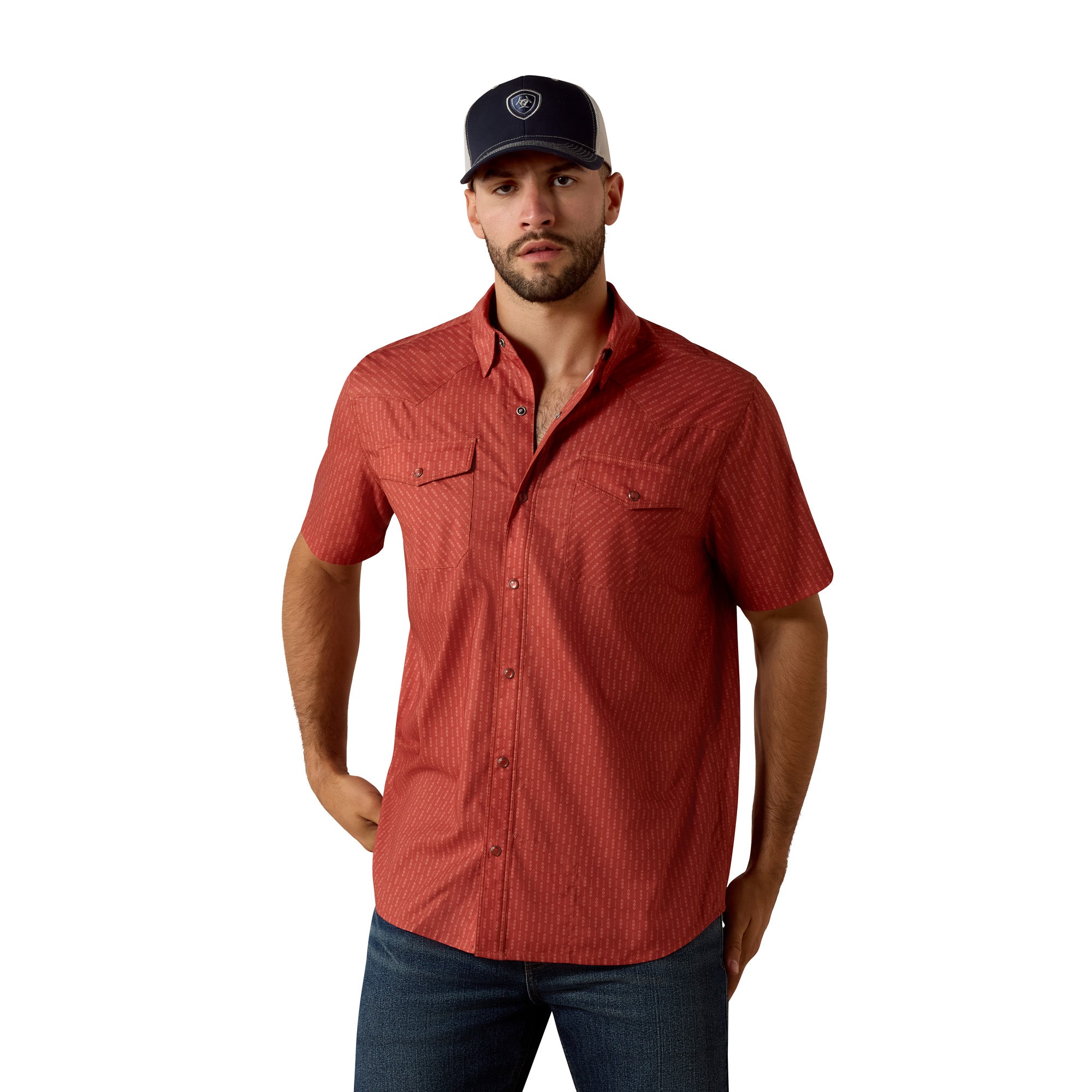 Ariat Men Printed VentTEK Western Fitted Snap Shirt 10073421