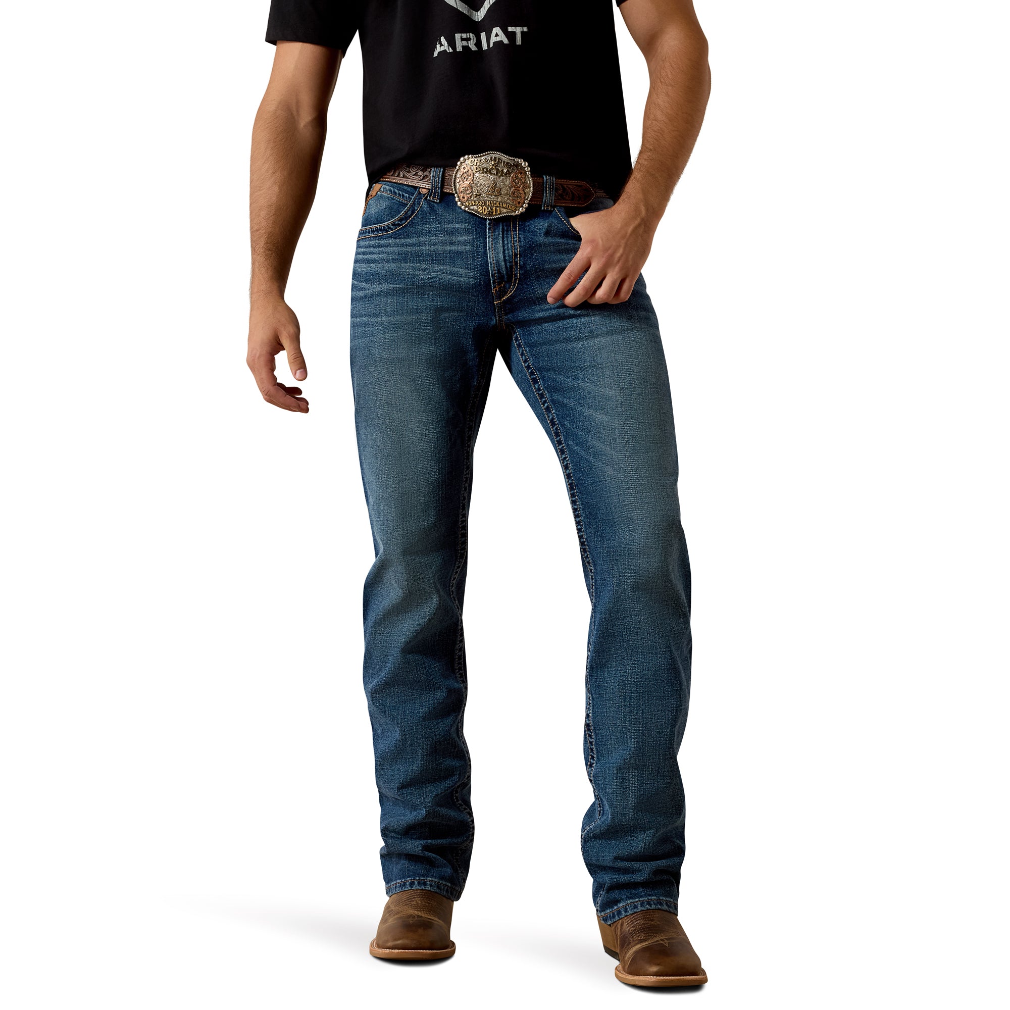 Ariat Men M4 Relaxed Thornton Boot Cut Jeans 10074800