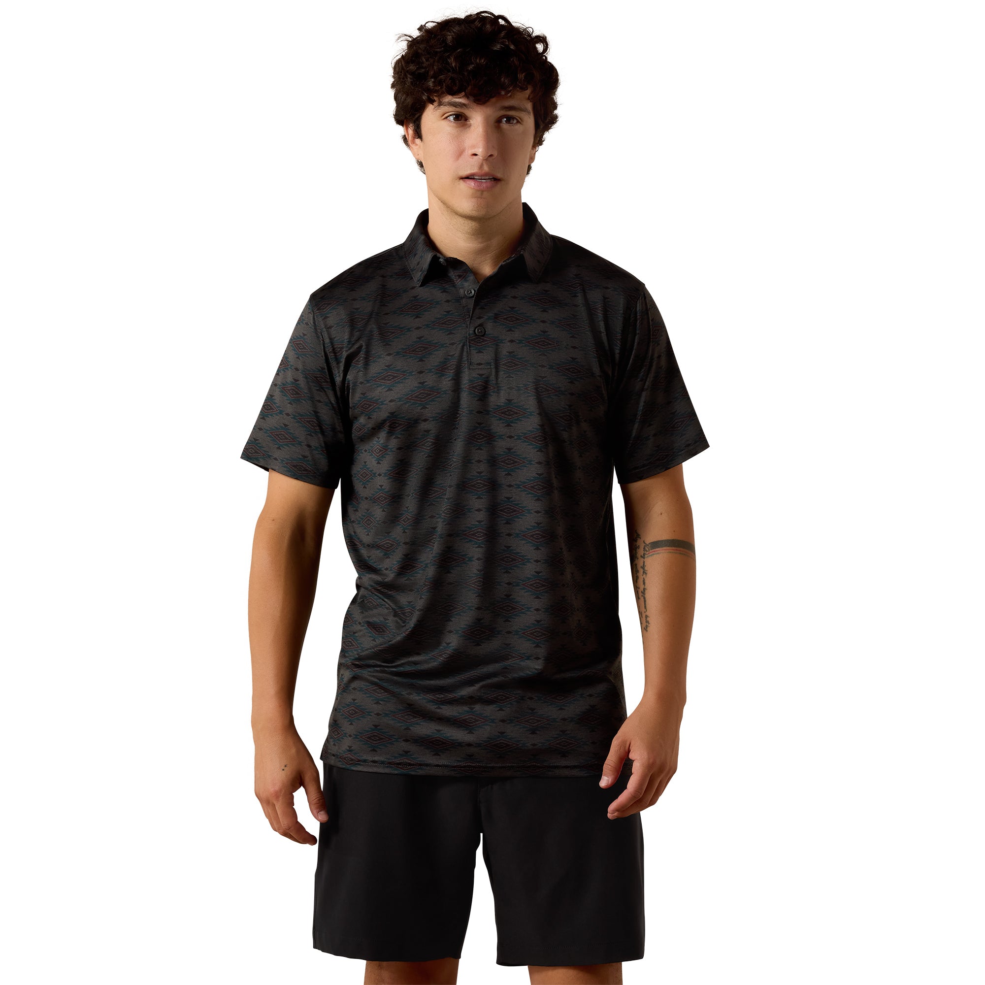 Ariat Men All Over Print Heathered Classic Fit Polo Shirt 10076065