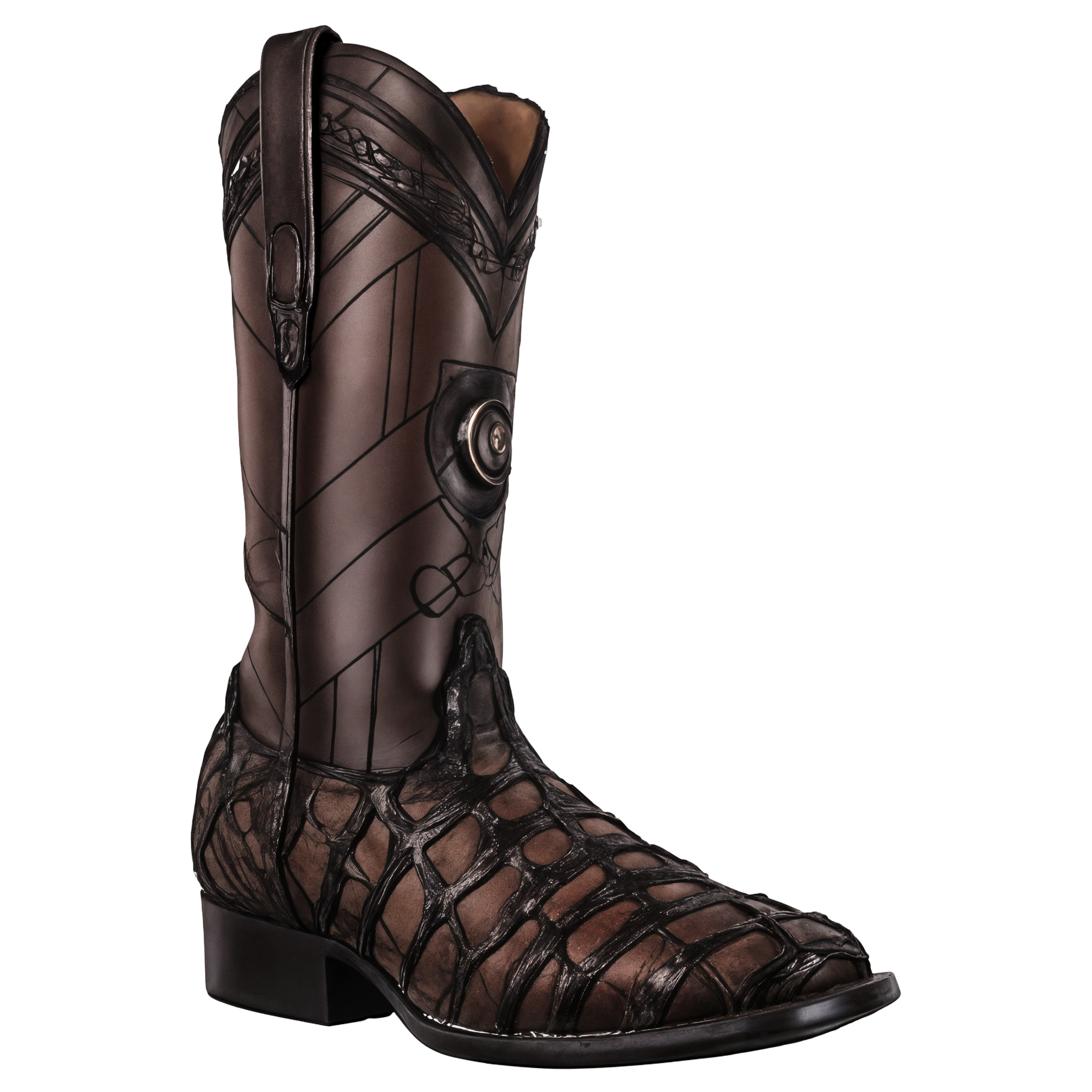 Cuadra Men Pirarucu Square Toe Boot 3Z2FPI Chocolate