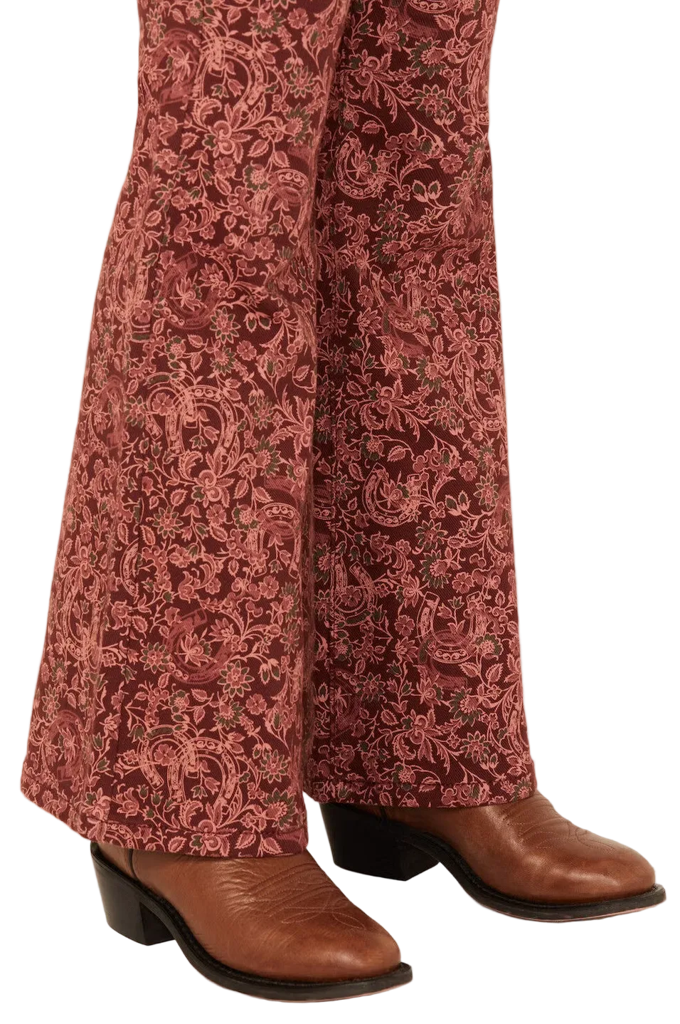 Rock & Roll Kids Horseshoe Print Flare Jeans BG6PD04751