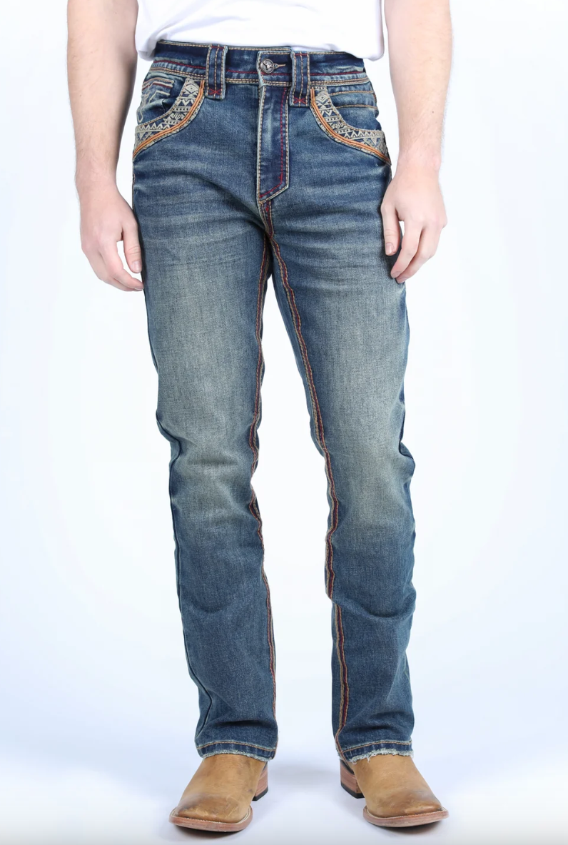 Platini Men Holt Diamond Trim Bootcut Jean PHD9716