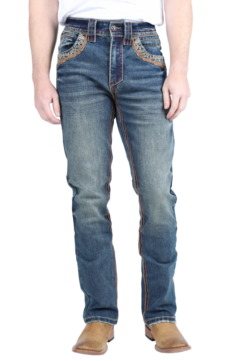 Platini Men Holt Diamond Trim Bootcut Jean PHD9716