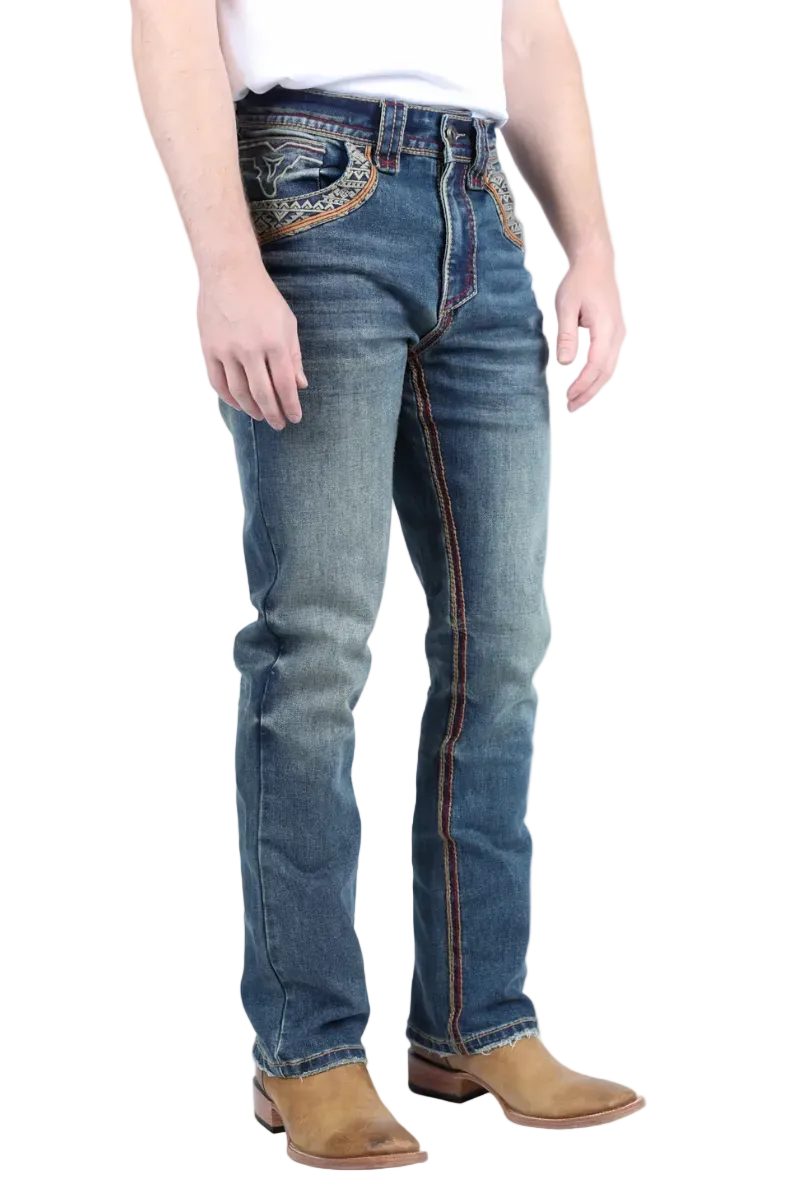 Platini Men Holt Diamond Trim Bootcut Jean PHD9716