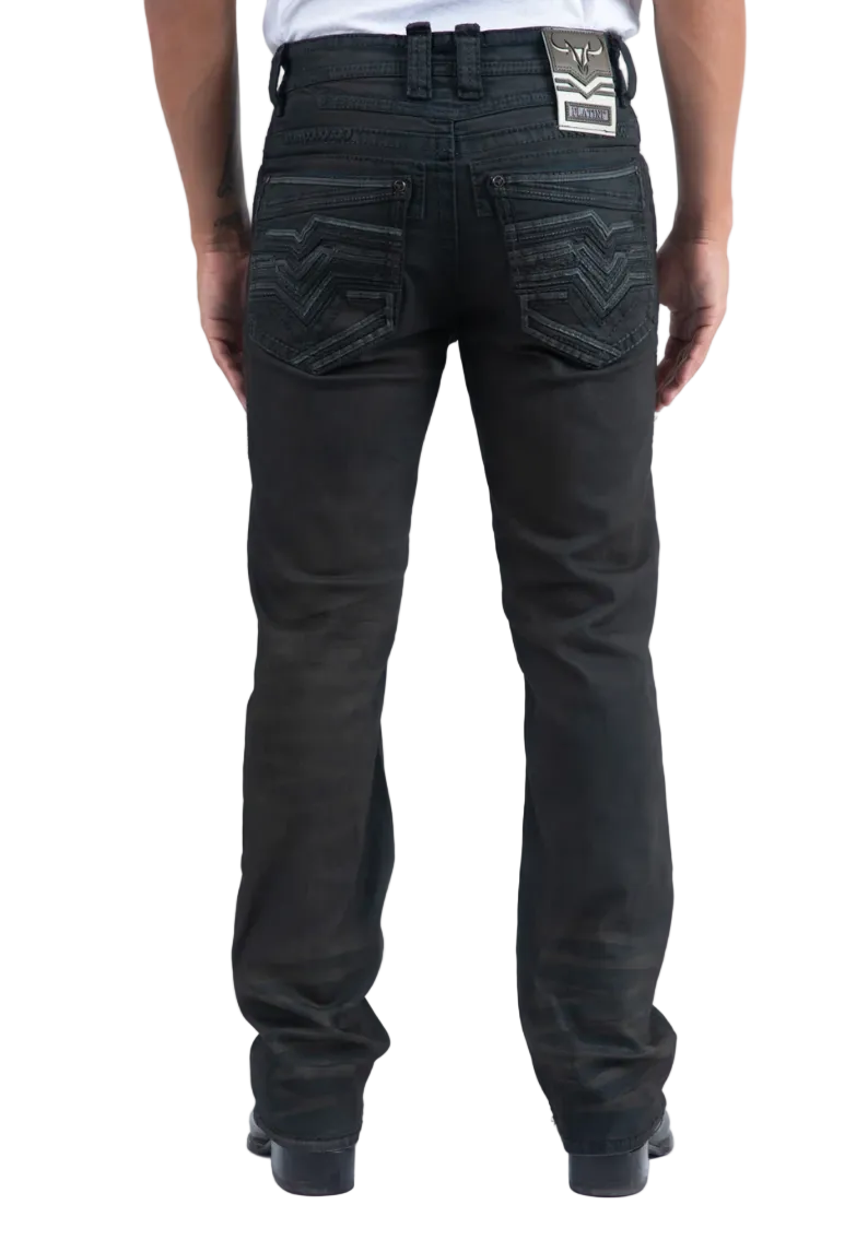 Platini Mens Holt Two-Tone Slim Boot Jeans PHD11101