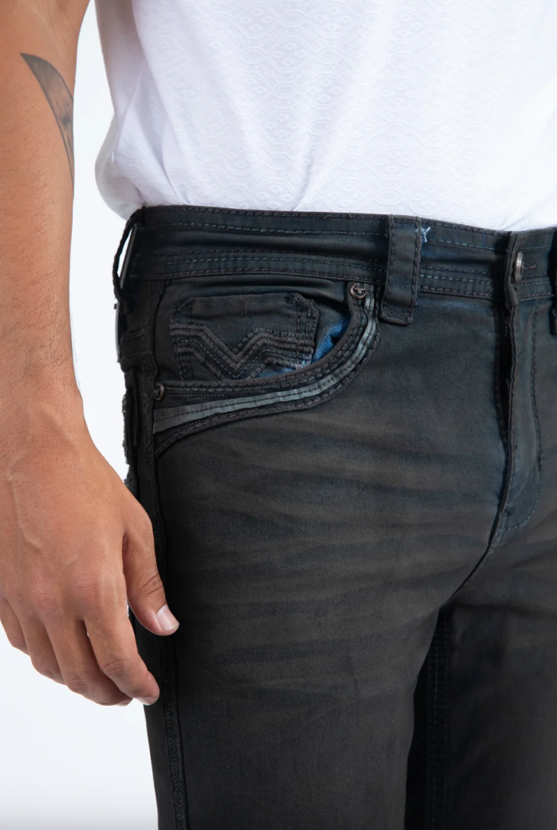 Platini Mens Holt Two-Tone Slim Boot Jeans PHD11101
