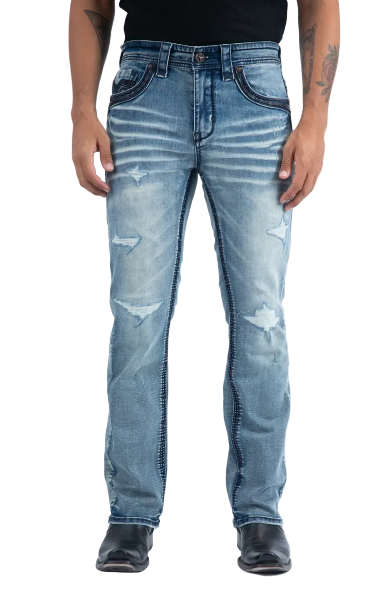 Platini Men Holt Distressed Bootcut Jean PHD11110
