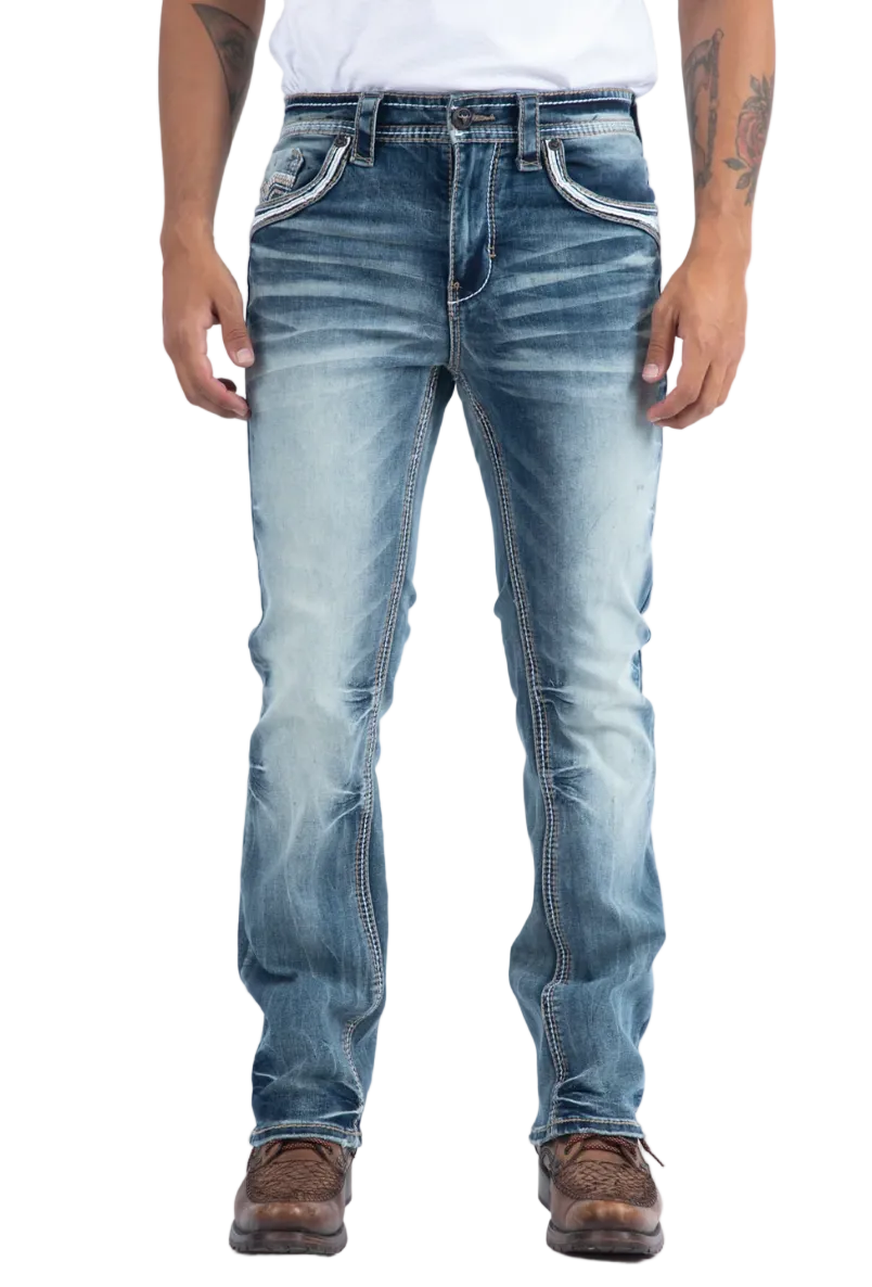 Platini Men Holt Corded Chevron Bootcut Jean PHD11105