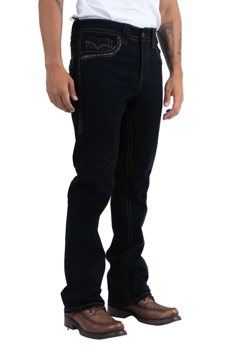 Platini Men Holt Solid Tonal Bootcut Jean PHD11106