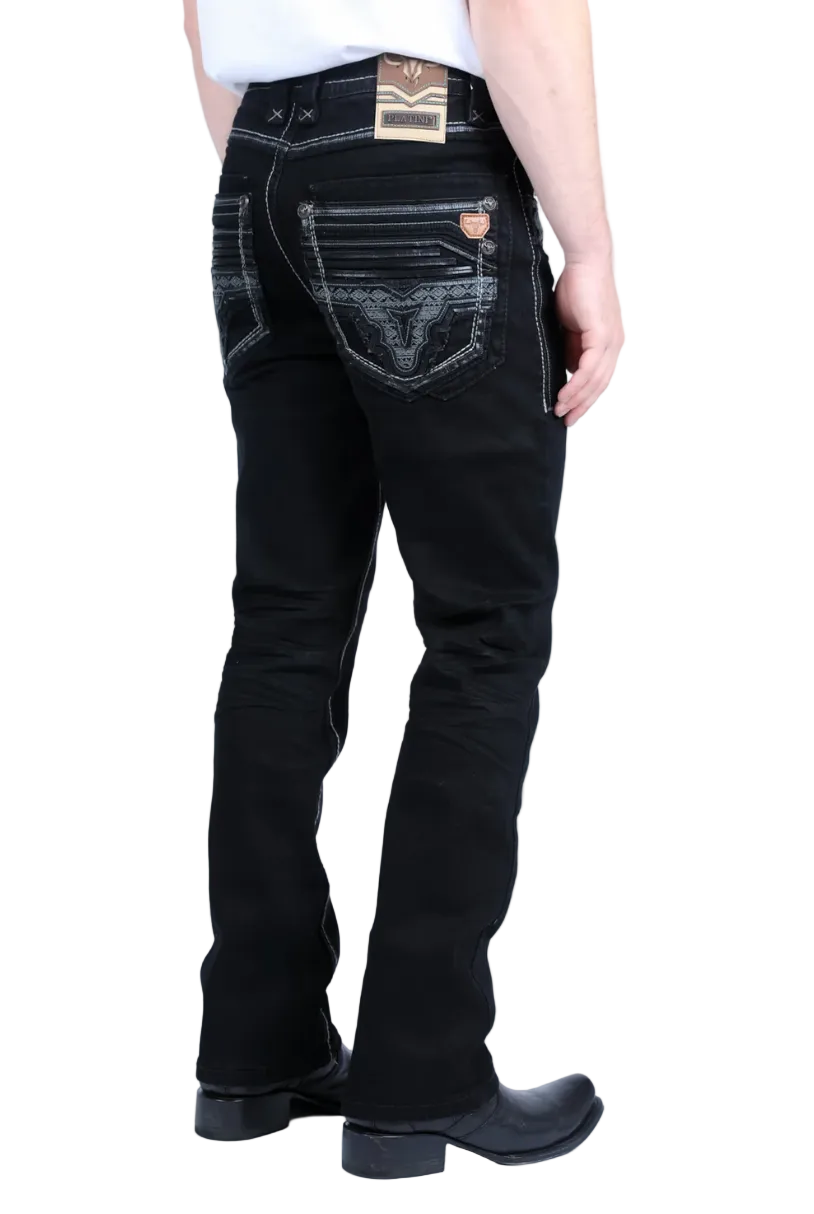 Platini Men Holt Aztec Flap Bootcut Jean PHD9725