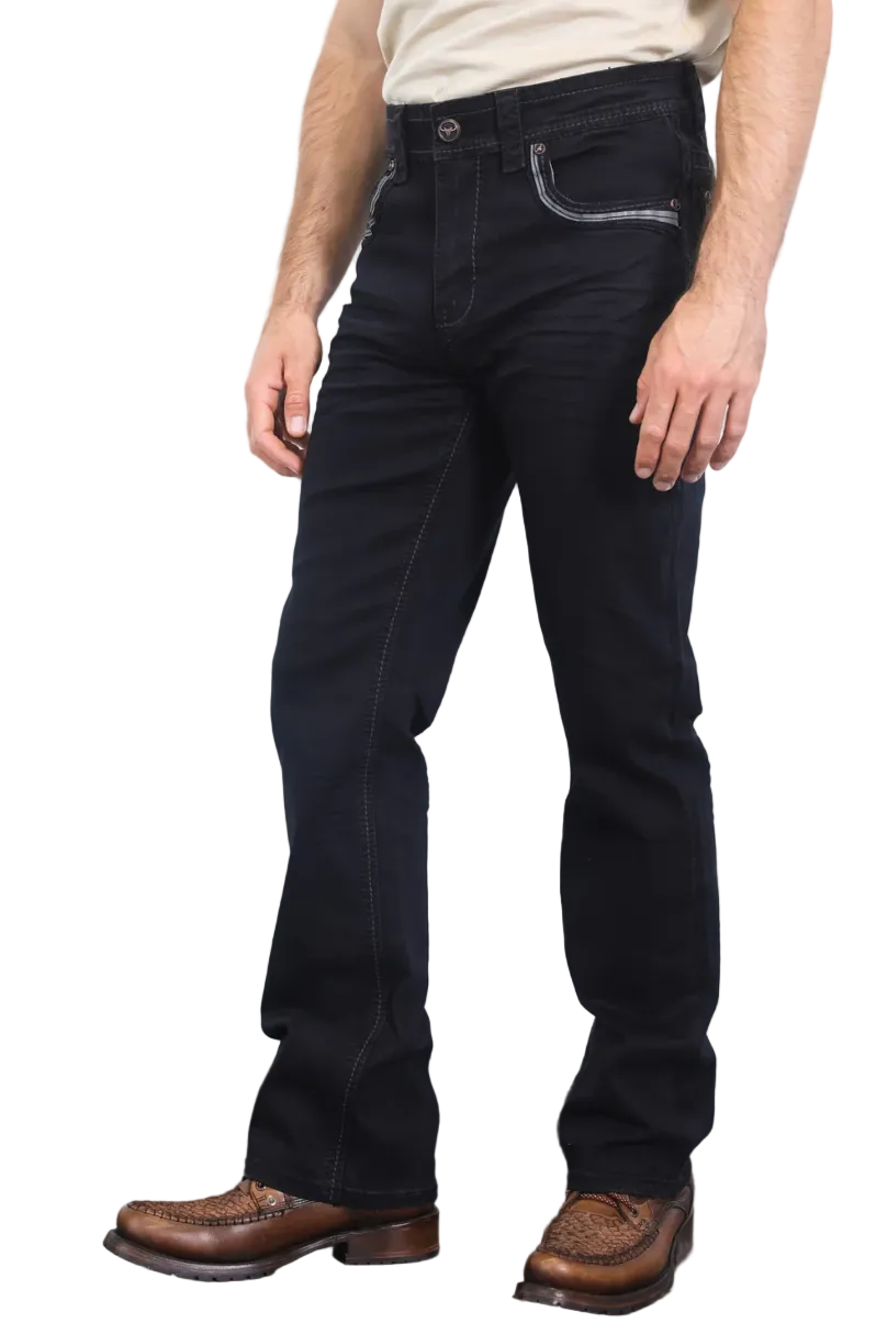 Platini Men Holt Solid Wash Bootcut Jean PHD10320