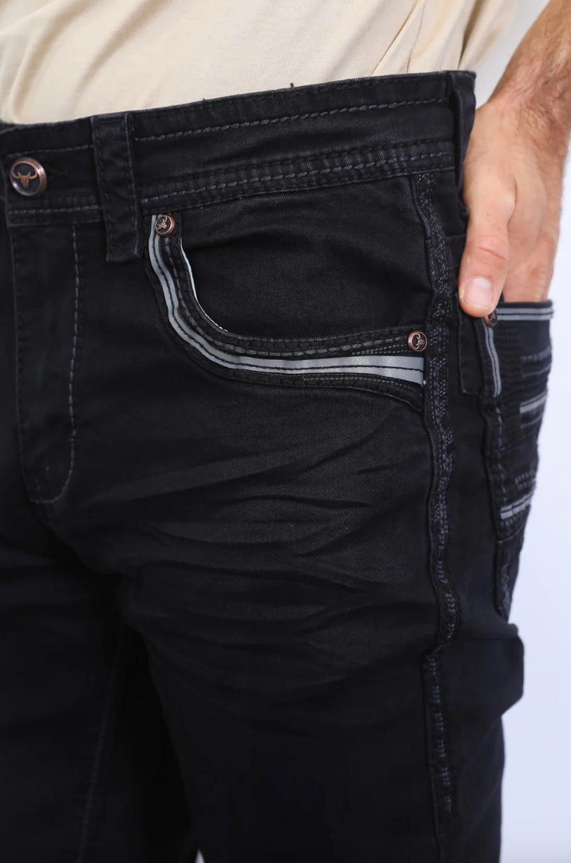 Platini Men Holt Solid Wash Bootcut Jean PHD10320