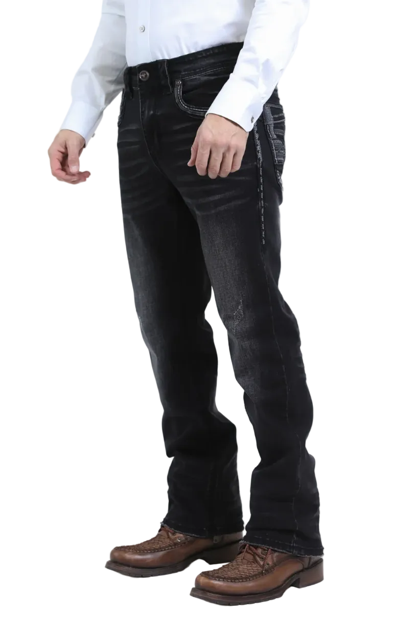 Platini Men Holt Chevron Boot Cut Jean PHD10760