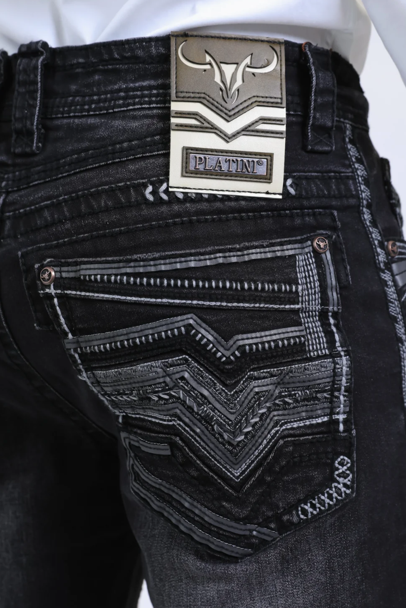 Platini Men Holt Chevron Boot Cut Jean PHD10760