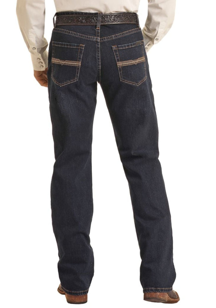 Rock & Roll Men Cowboy Vintage 46 Stackable Bootcut Jeans VMTBD03711