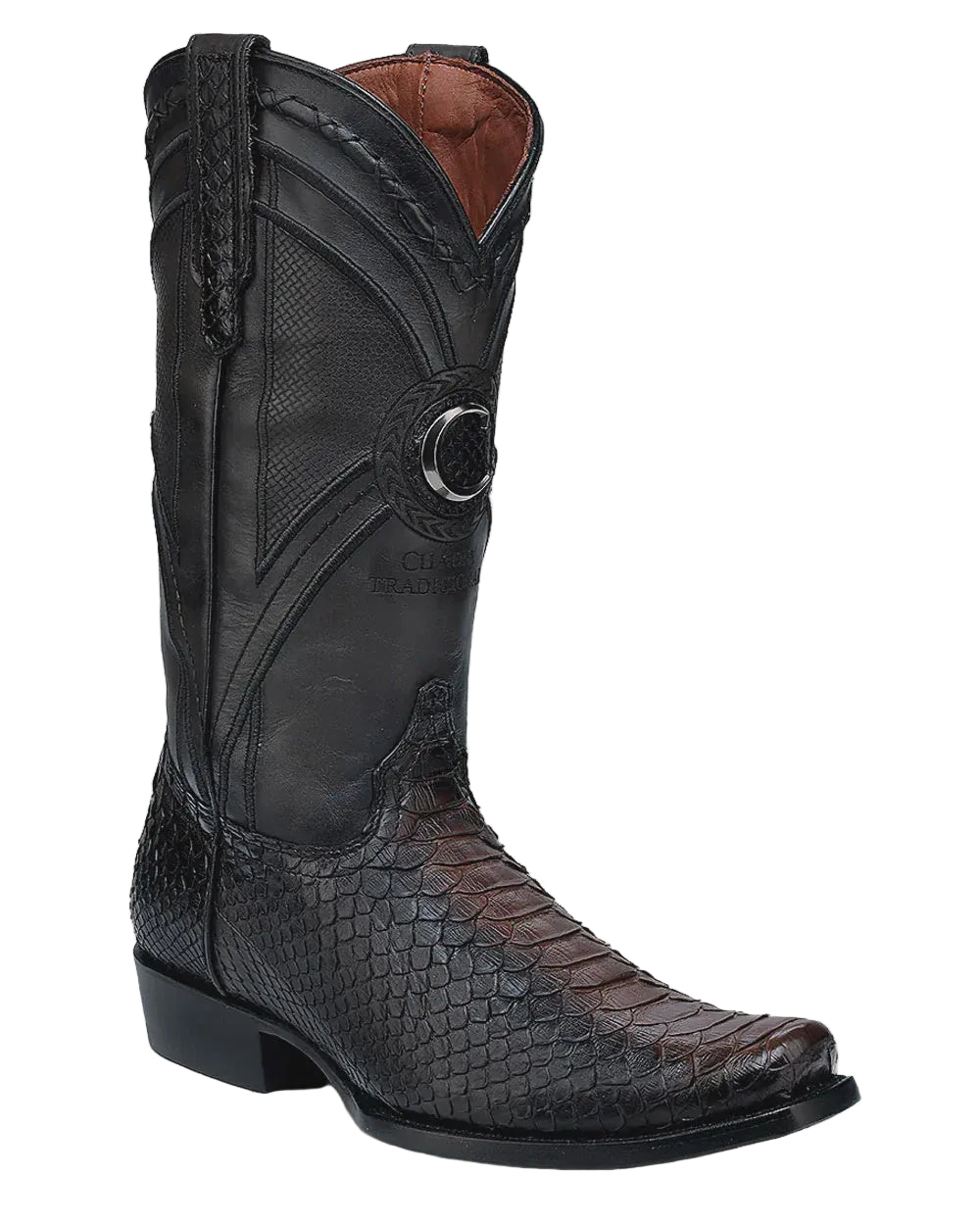 Cuadra Men Python Narrow Toe Boot 1J0APH Chocolate