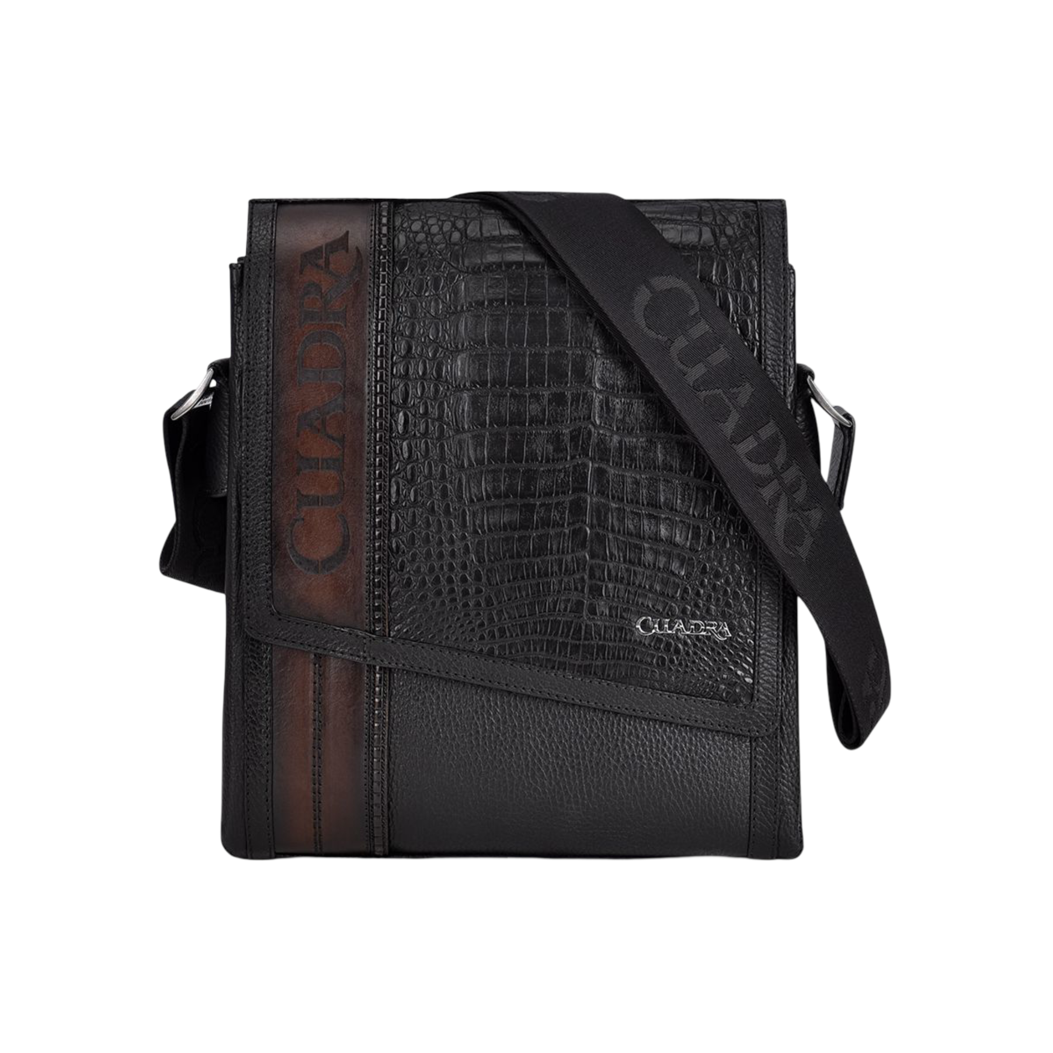 Cuadra Caiman Men Embroidery Bag BOC03FL Black