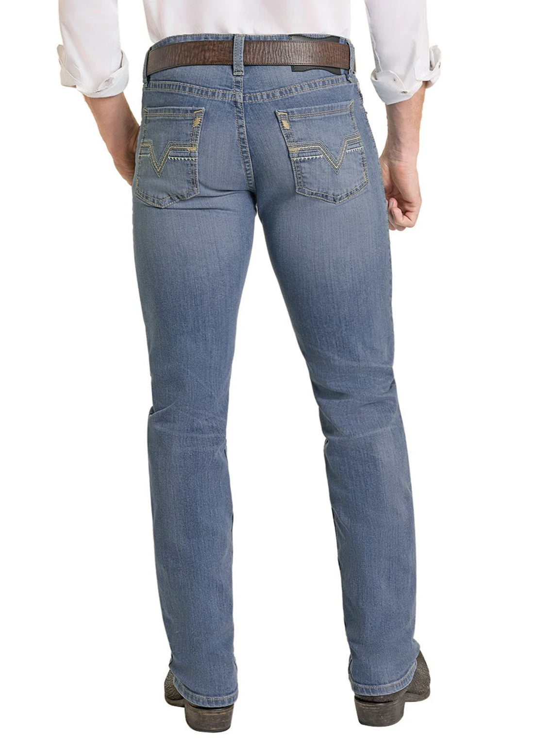 Rock & Roll Men Slim Fit Classic Pocket Straight Leg Jeans BM1RD07363