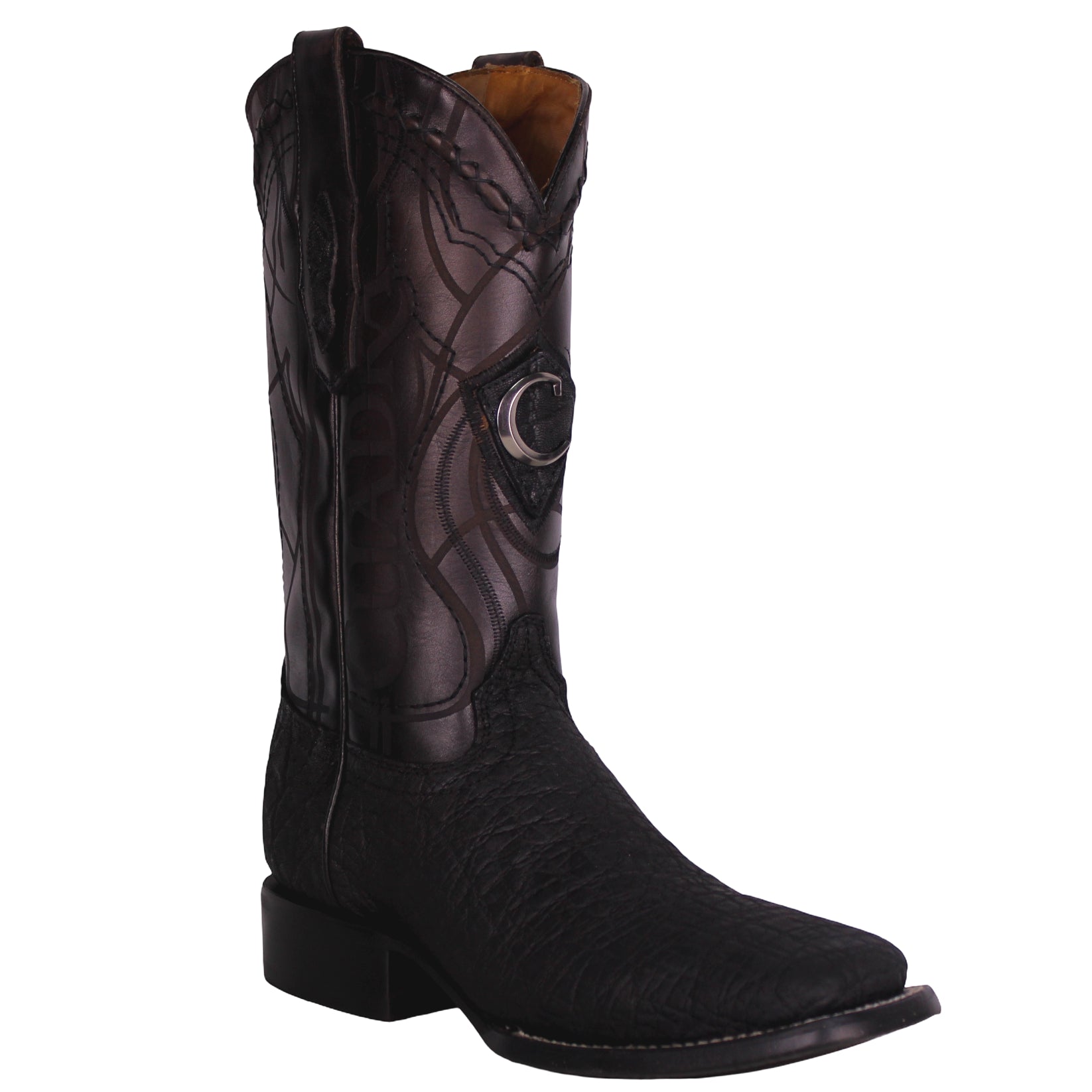 Cuadra MN Elephant Square Toe Boot 3Z1OEL Black