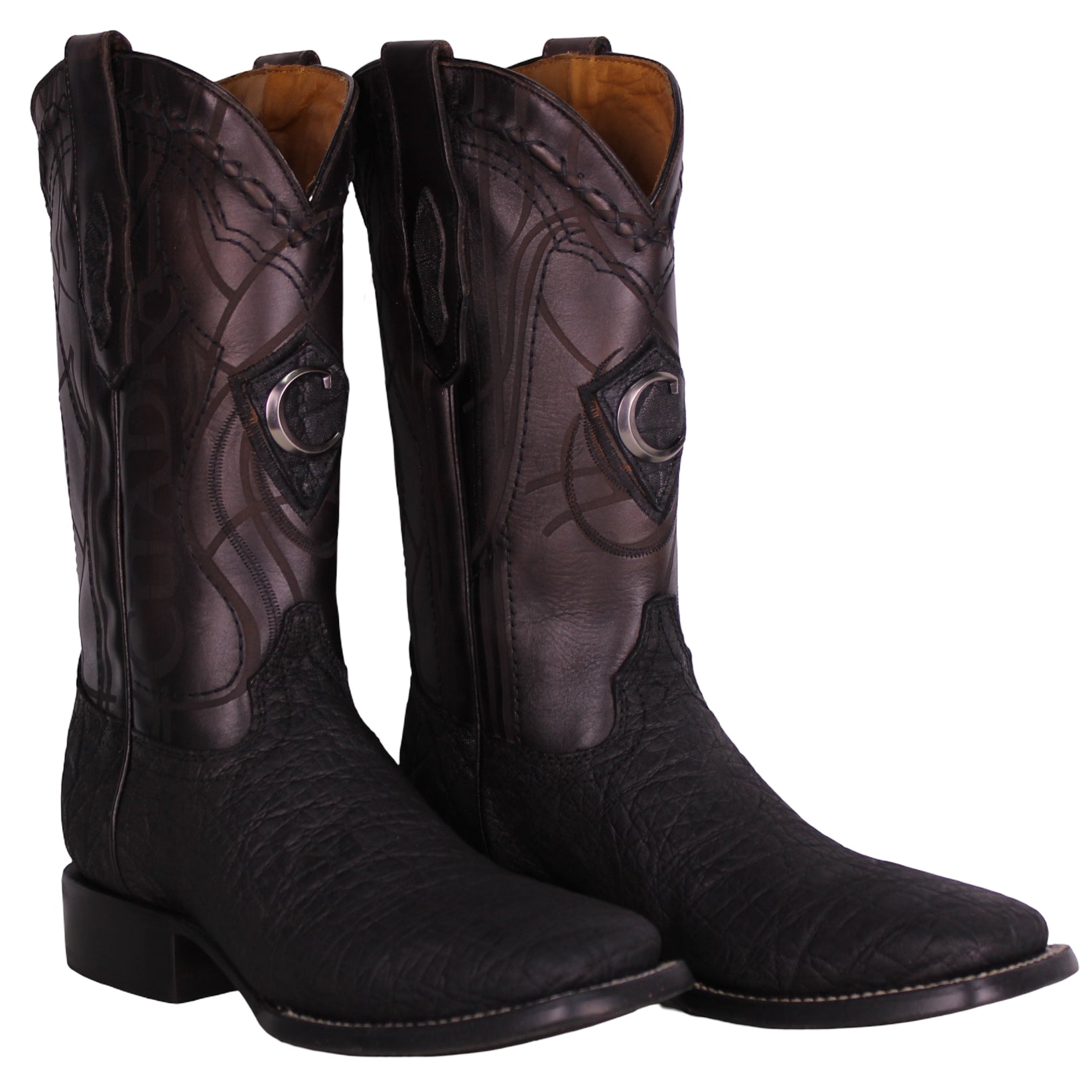Cuadra MN Elephant Square Toe Boot 3Z1OEL Black