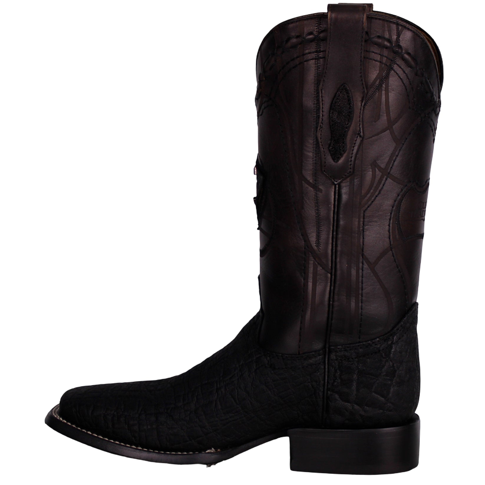 Cuadra MN Elephant Square Toe Boot 3Z1OEL Black