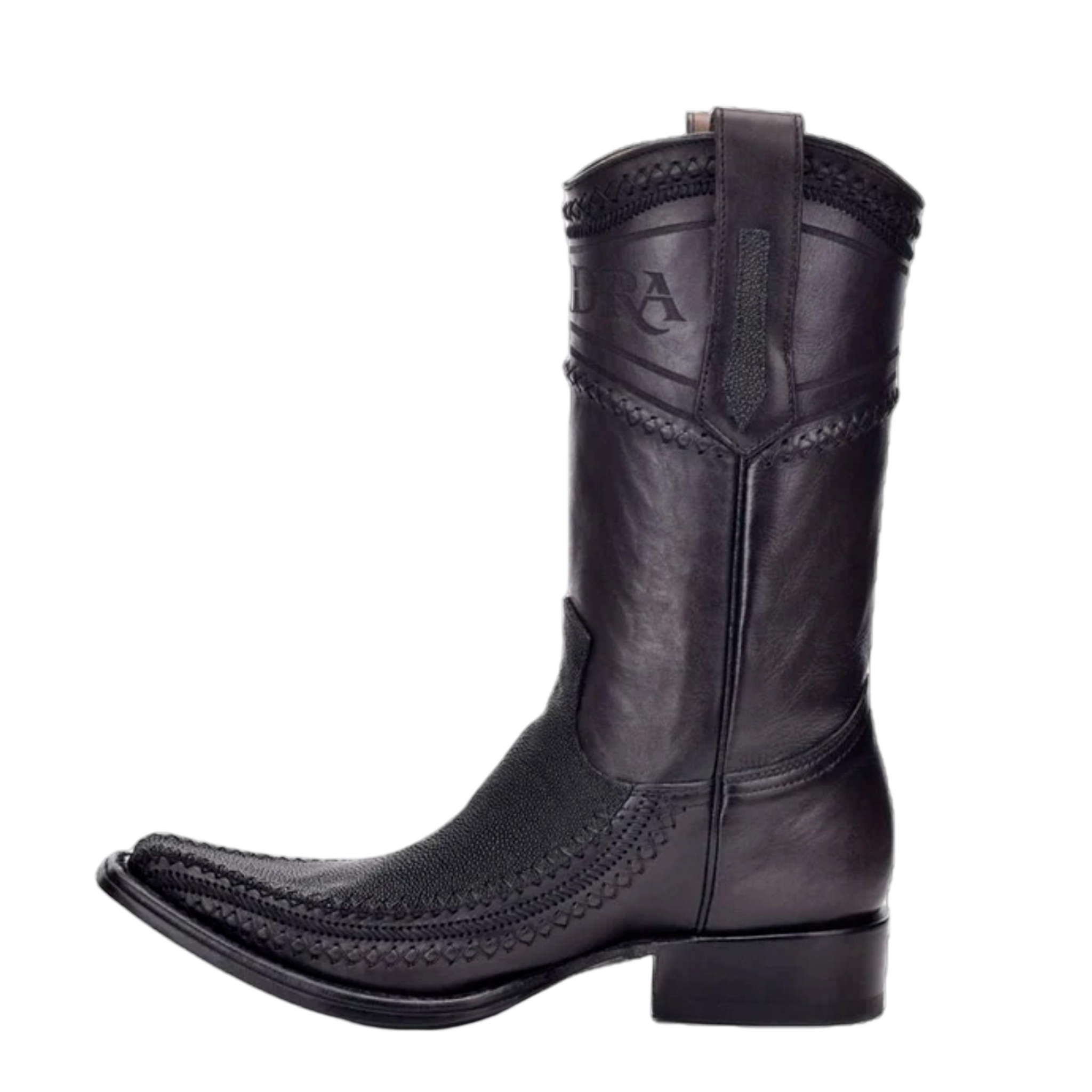 Cuadra Men Stingray Narrow Square Toe Boot 1B1AMA Black