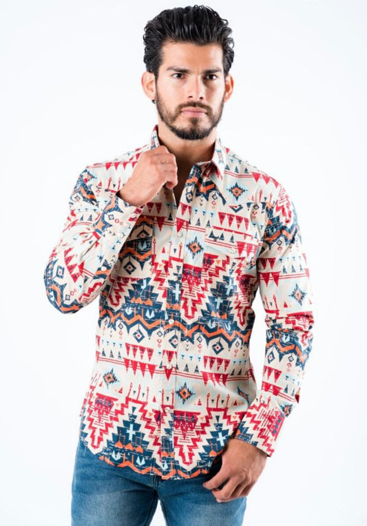 Platini Men Aztec Collection Fitted Shirt