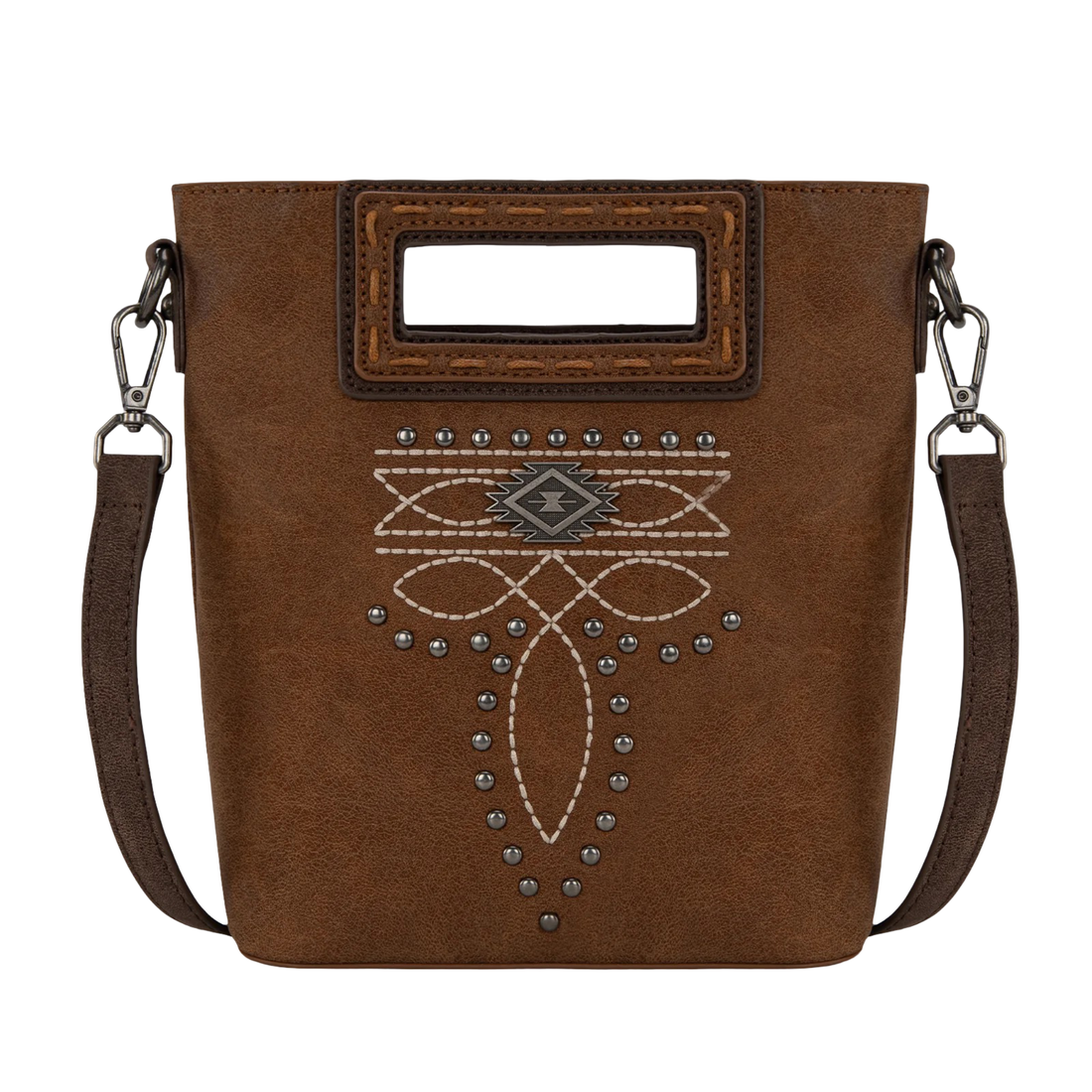 Montana West WMN Cut-Out Embroidered Top Handle Crossbody MW1325-8360BR