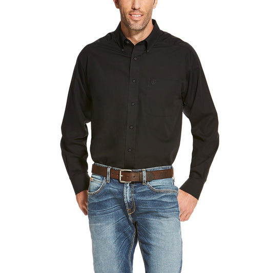 Ariat MN Black Wrinkle Free Solid Shirt 10020328