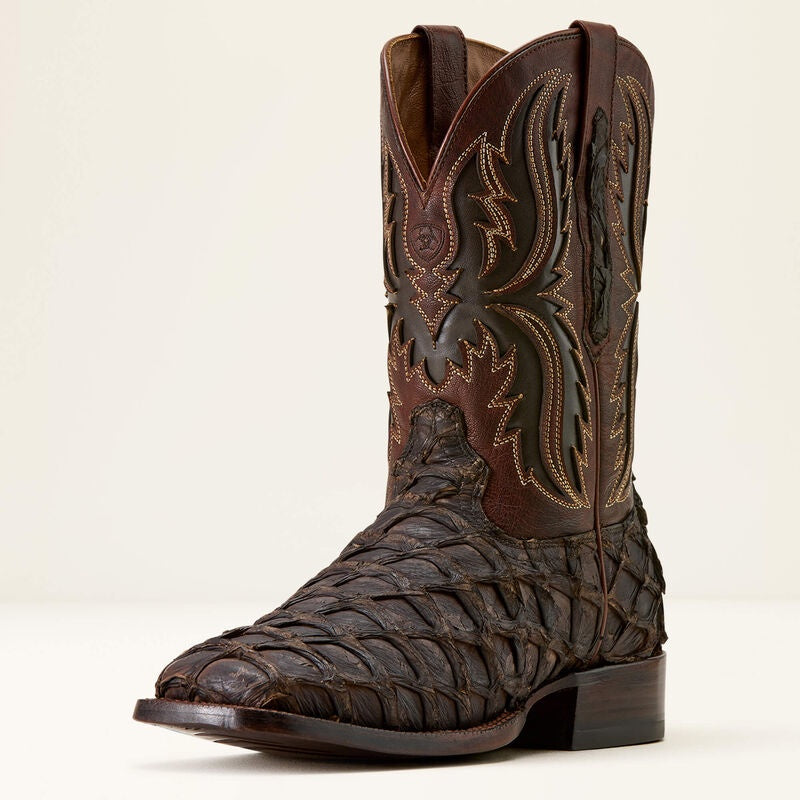 Ariat Men Pirarucu Ashwood Wide Square Toe Cowboy Boot 10072899