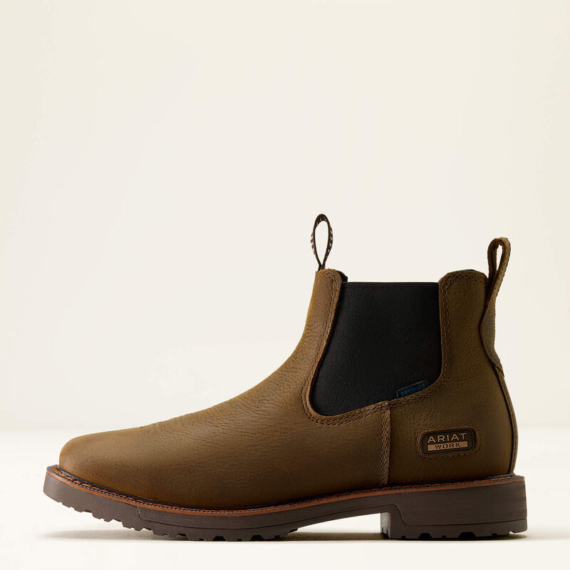 Ariat Men Activator Chelsea Waterproof Wide Square Toe Work Boot 10074285