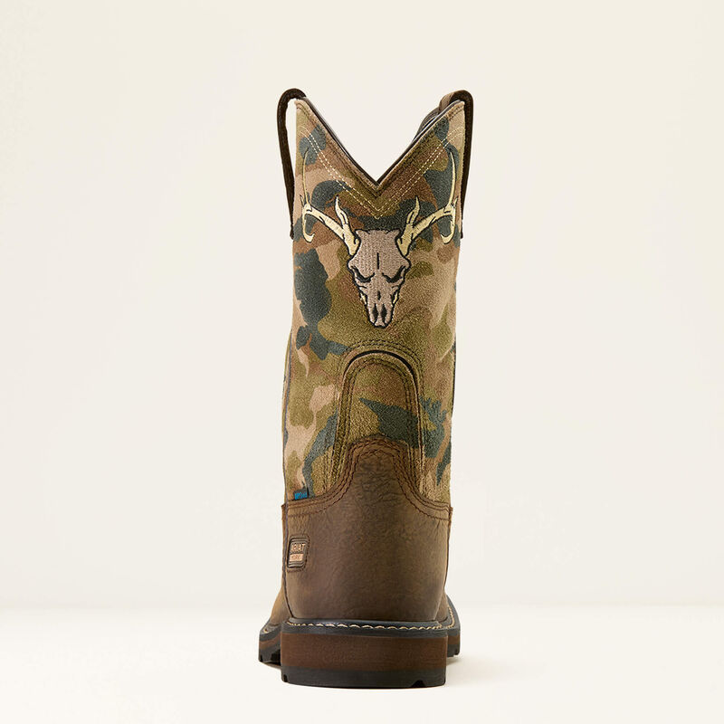 Ariat Men Groundbreaker Antler H2O Wide Square Toe Steel Toe Work Boot 10074287