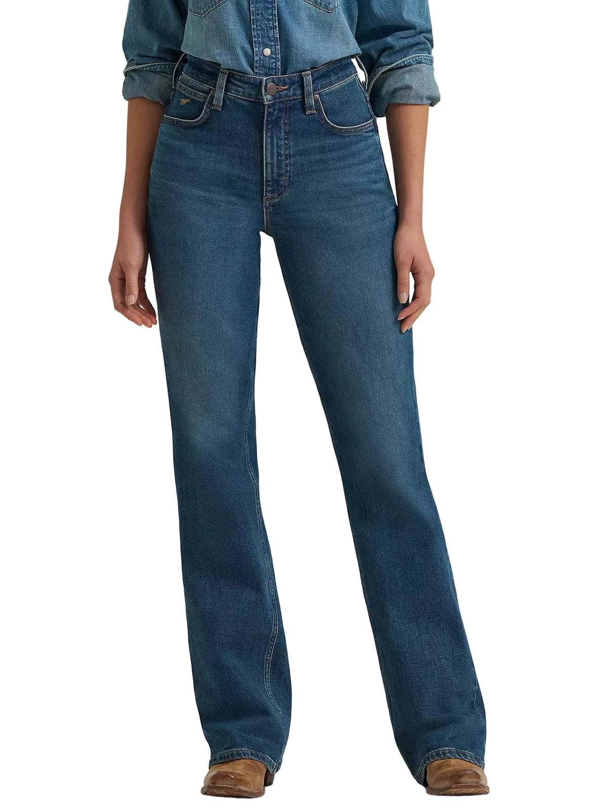Wrangler Women High Rise Skylar Relaxed Bootcut Riding Jean  112367599