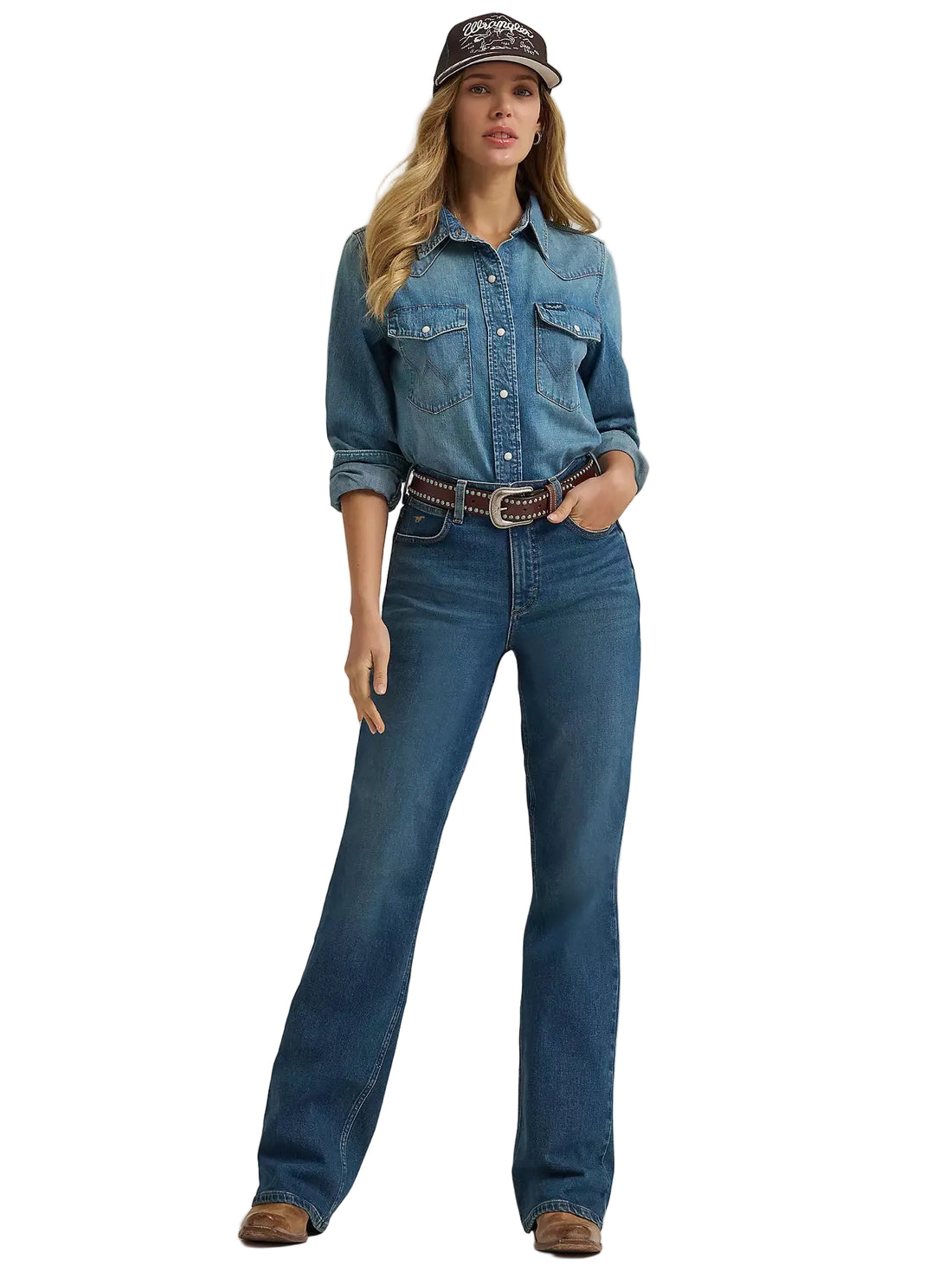 Wrangler Women High Rise Skylar Relaxed Bootcut Riding Jean  112367599