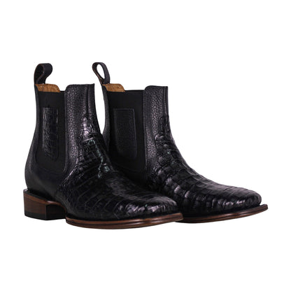 Cerrito MN Caiman Square Toe Ankle Boot IST097C Black