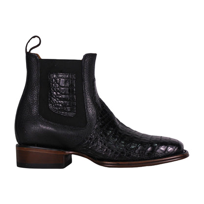 Cerrito MN Caiman Square Toe Ankle Boot IST097C Black