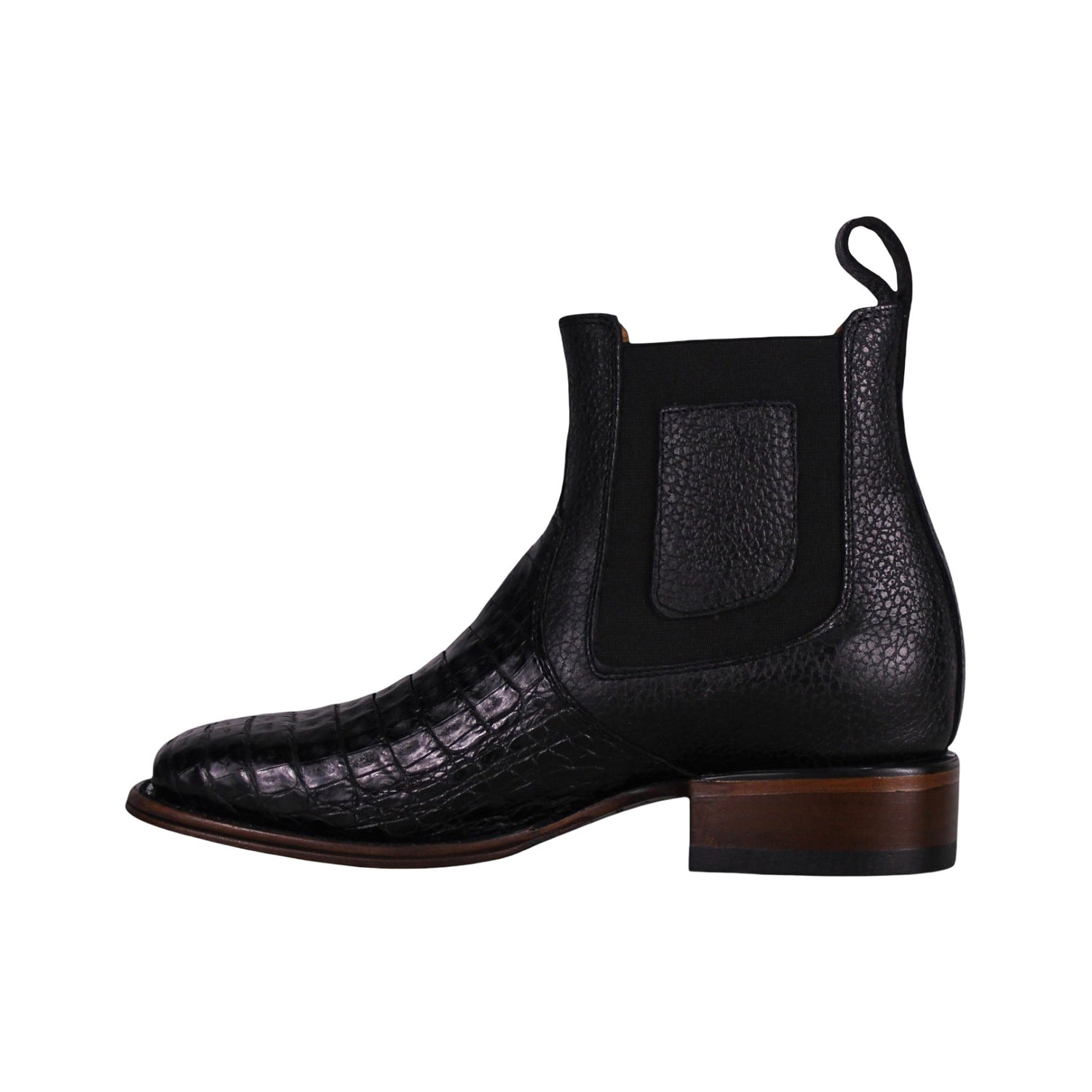 Cerrito MN Caiman Square Toe Ankle Boot IST097C Black
